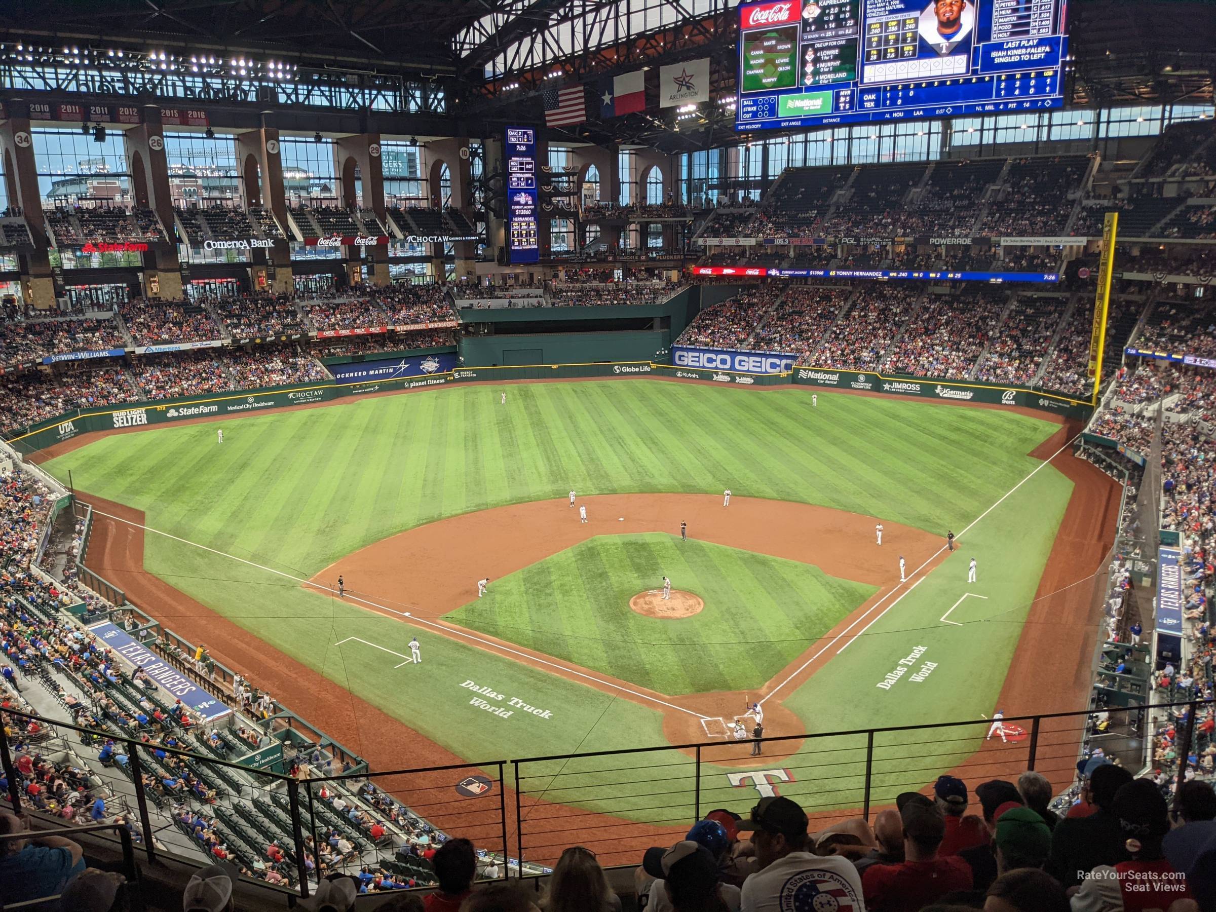 section 216, row 6_2 seat view  for baseball - globe life field