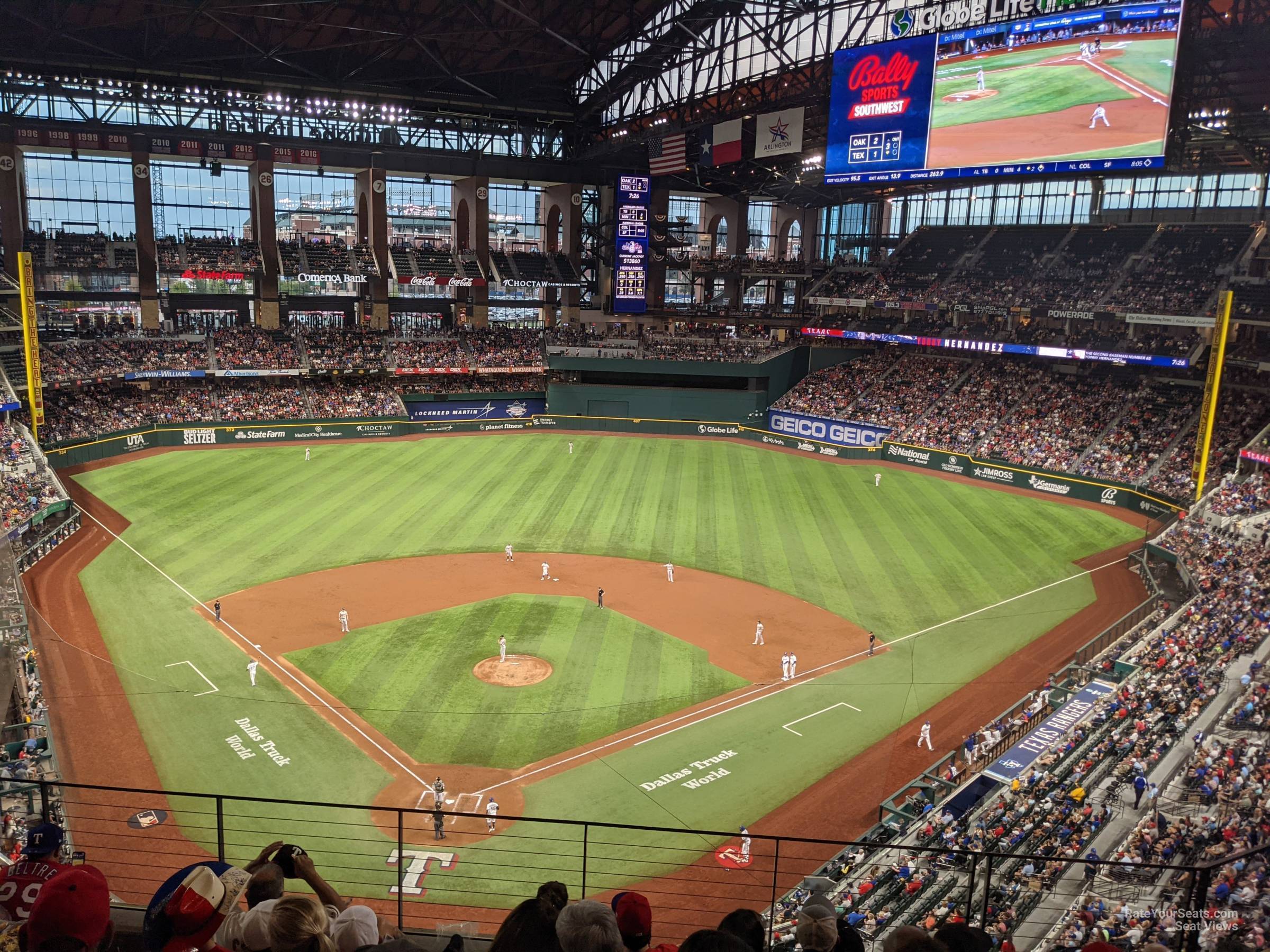 section 218, row 6_2 seat view  for baseball - globe life field