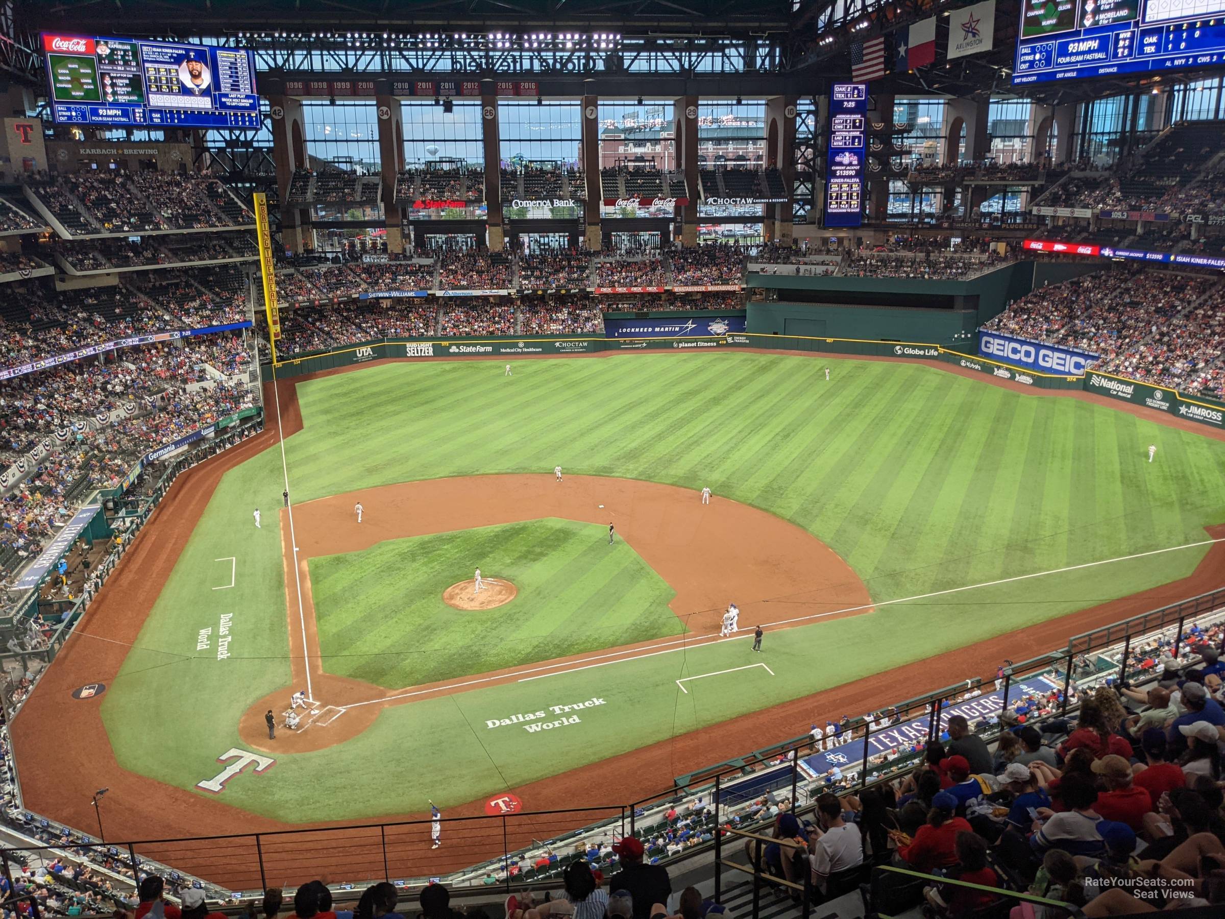section 221, row 8 seat view  for baseball - globe life field