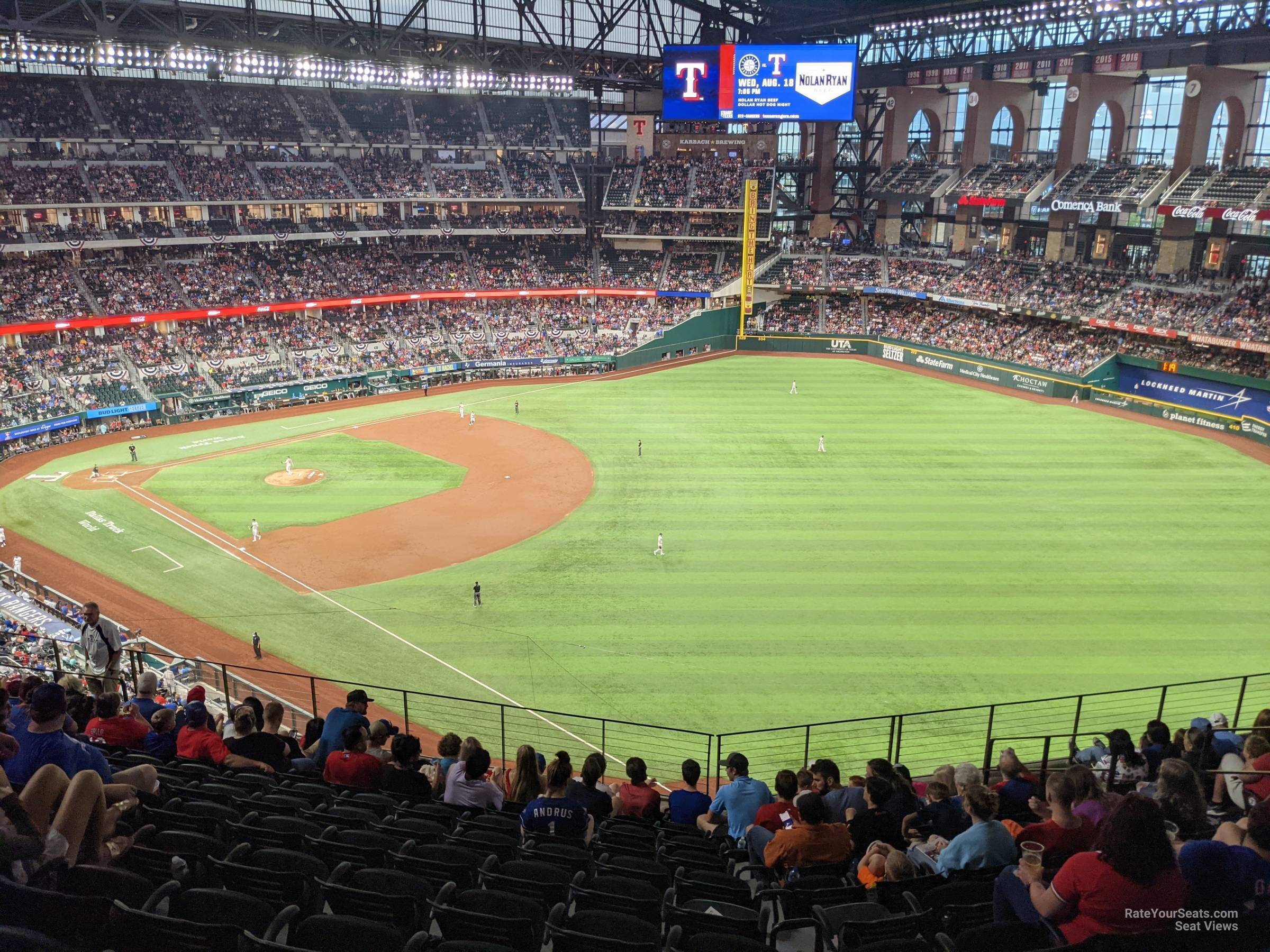 section 229, row 8 seat view  for baseball - globe life field