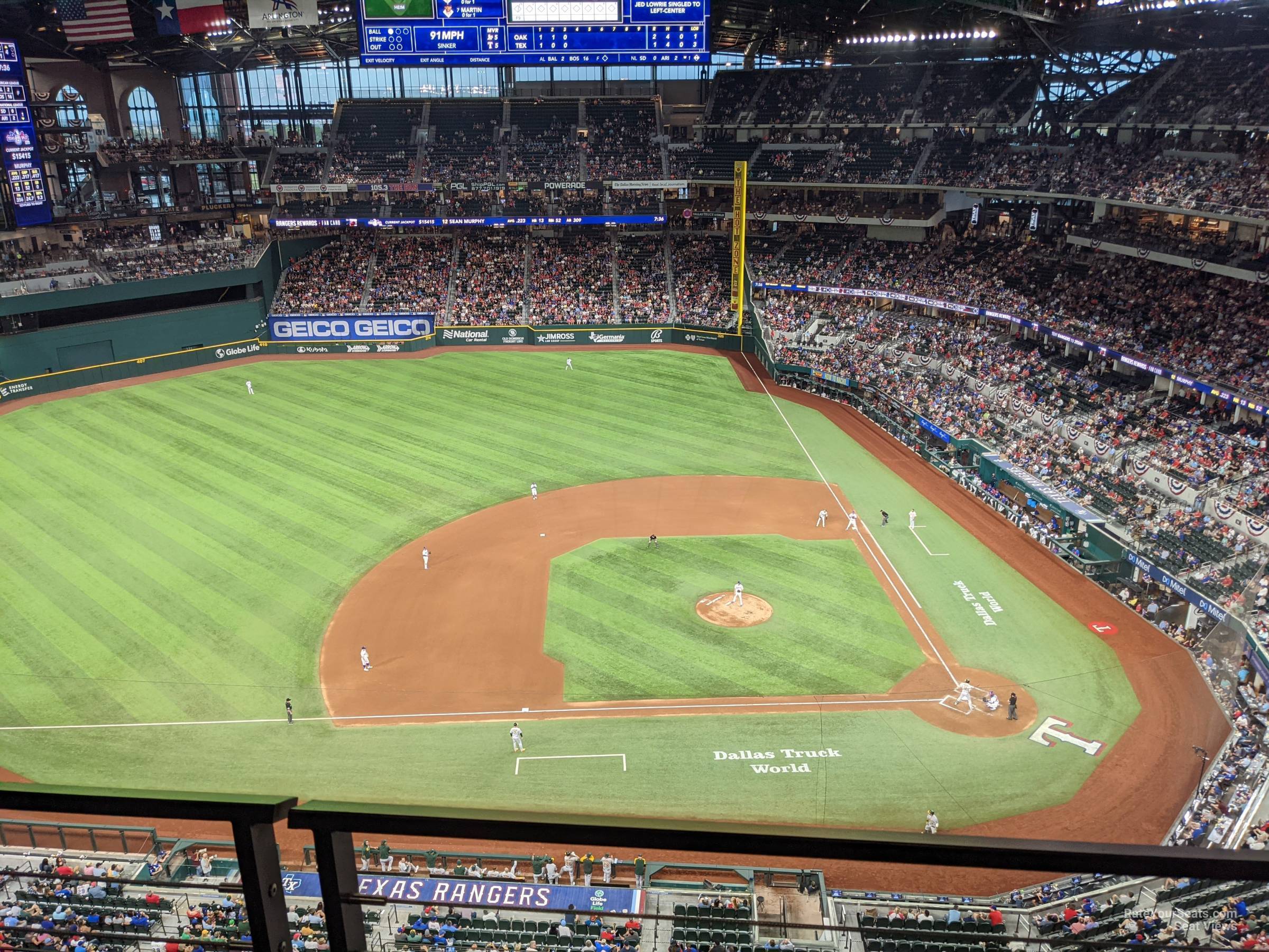 section 308, row 6 seat view  - globe life field