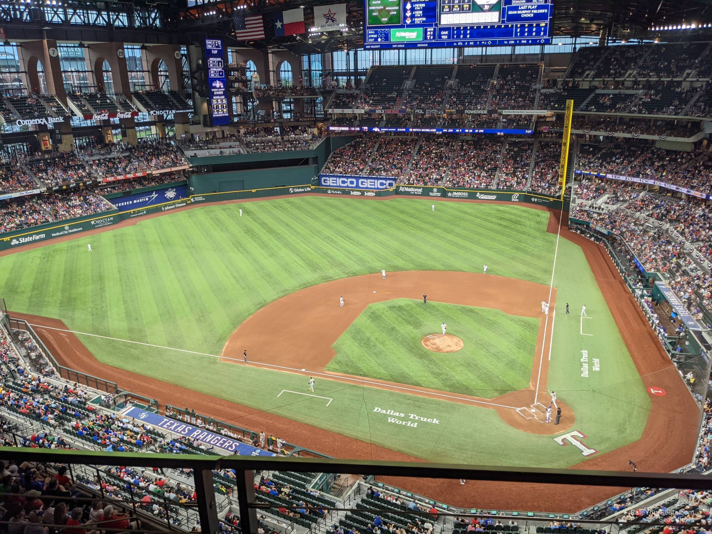 section 310, row 6 seat view  for baseball - globe life field