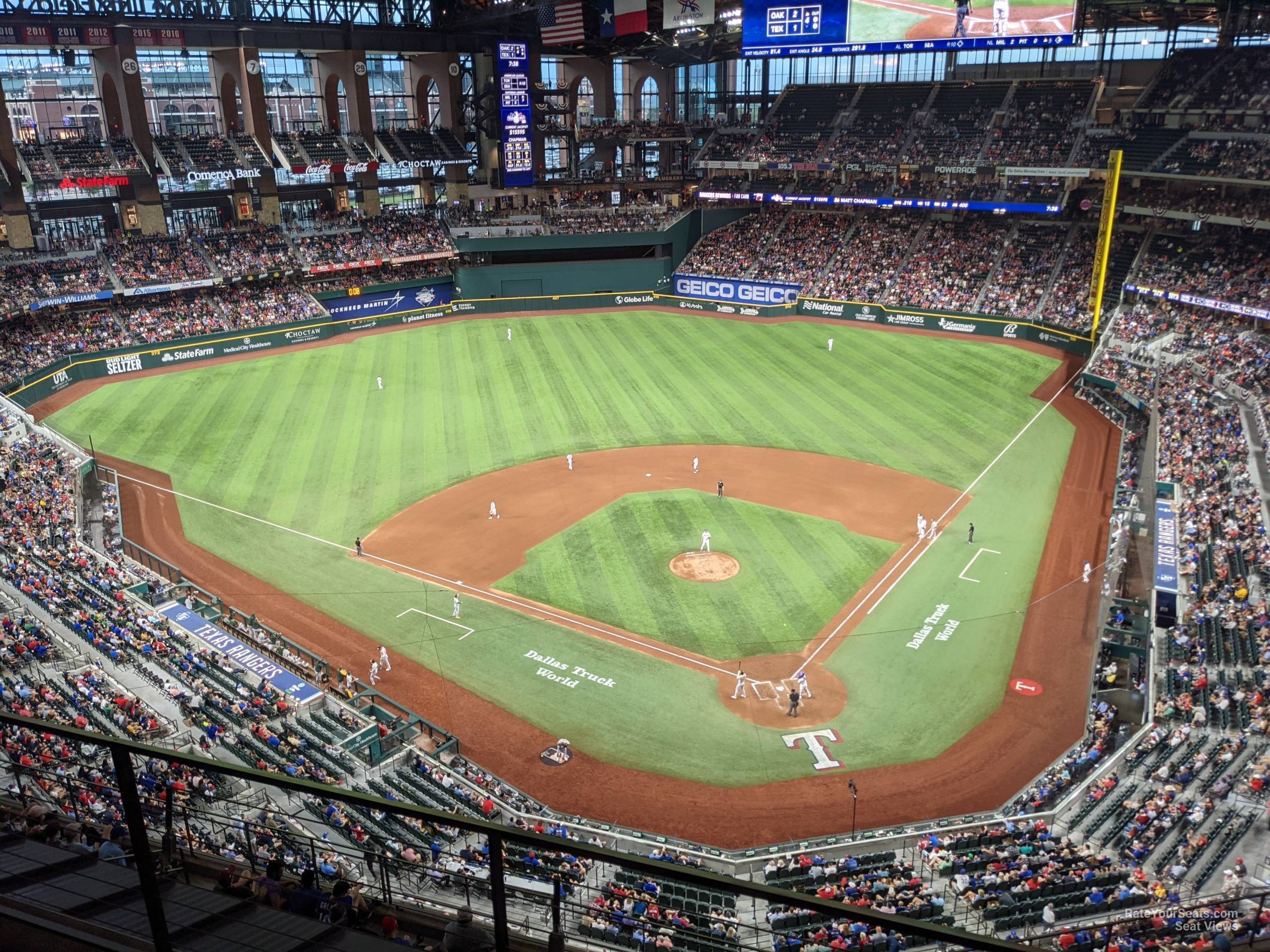section 312, row 6 seat view  for baseball - globe life field
