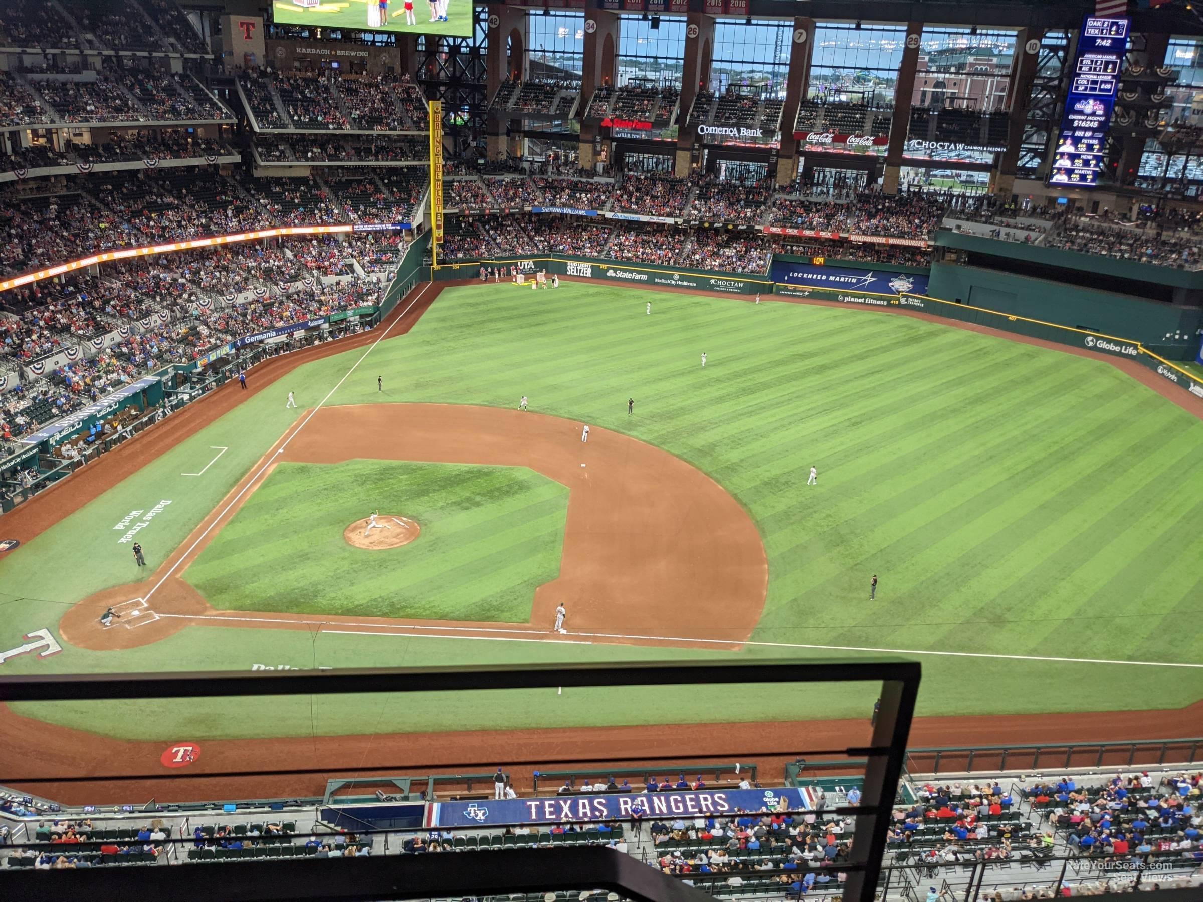 section 317, row 6 seat view for baseball - globe life field