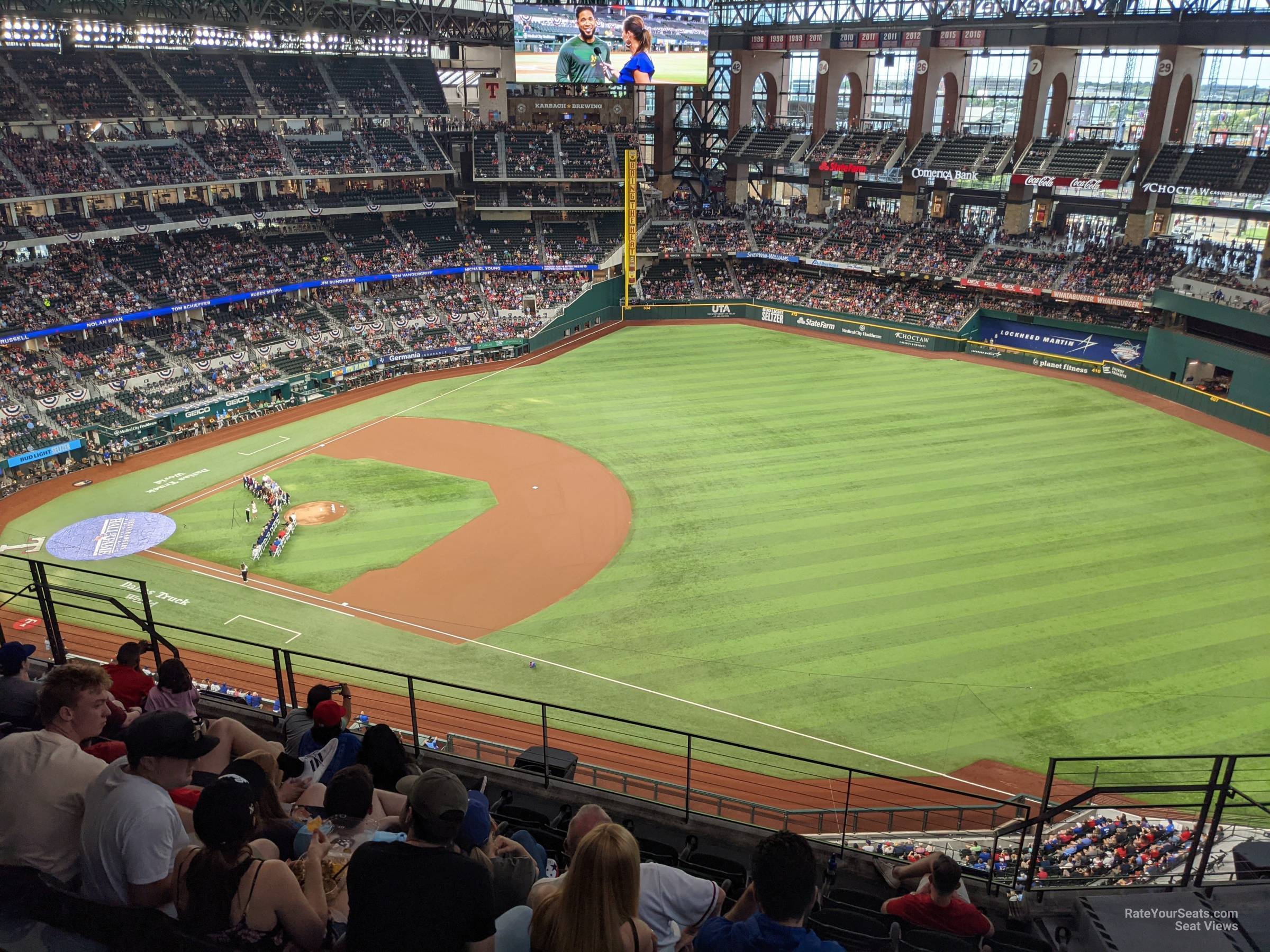 section 320, row 8 seat view  for baseball - globe life field