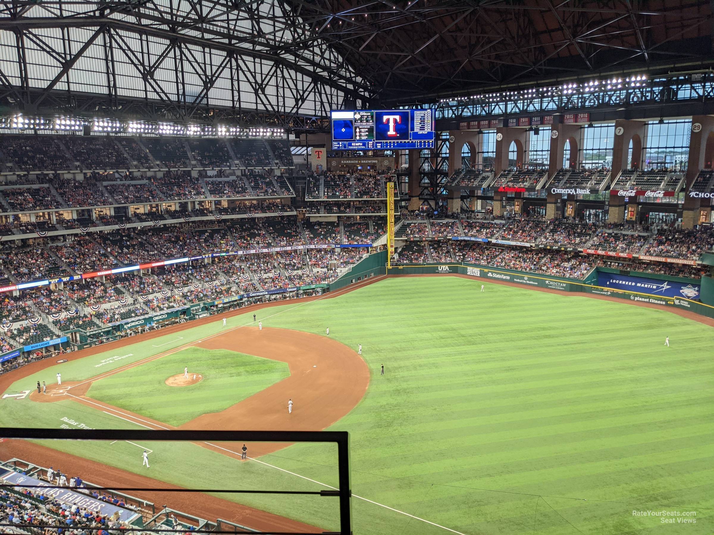 section 321, row 6 seat view  for baseball - globe life field