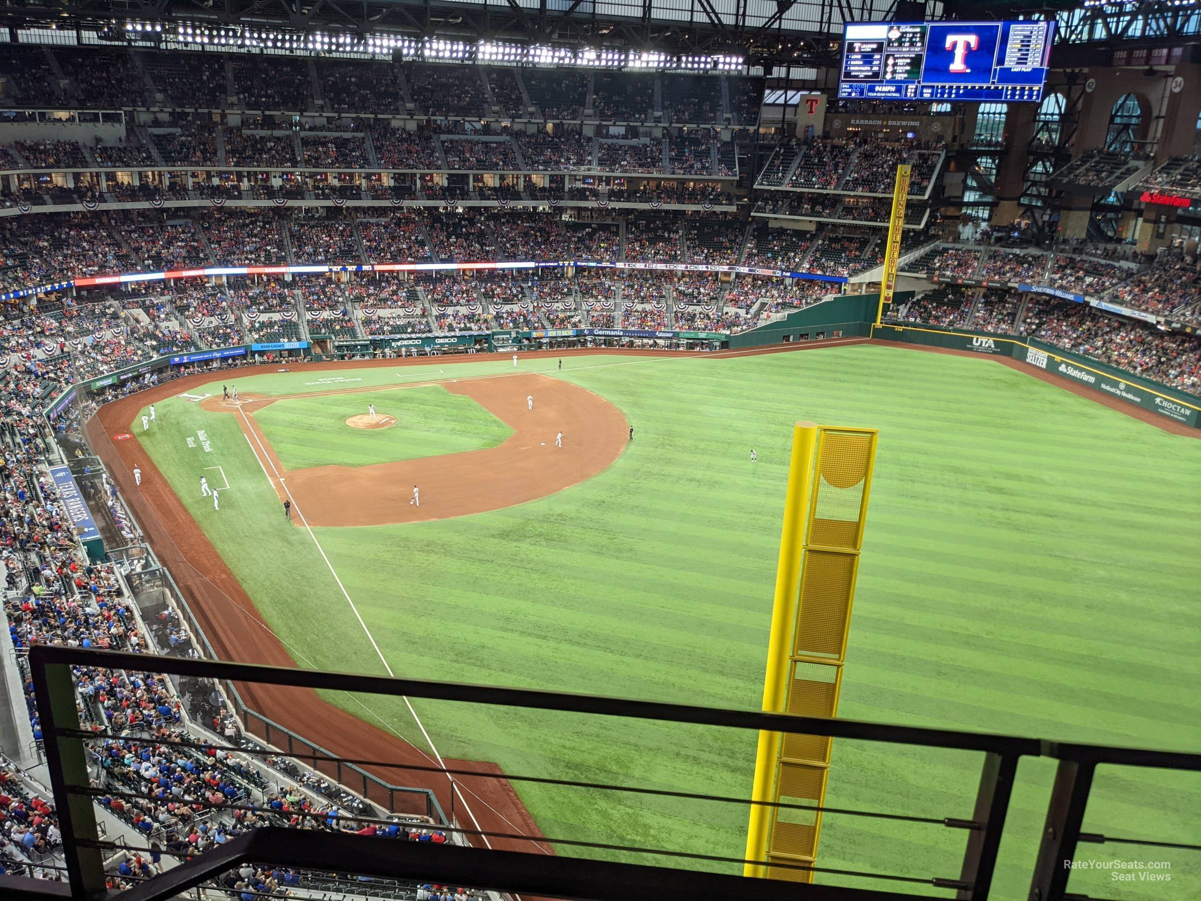 section 324, row 6 seat view  for baseball - globe life field