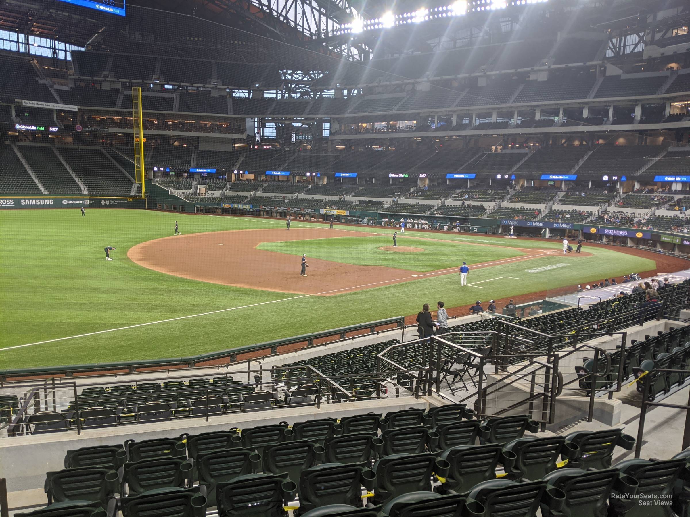 section 4, row 16 seat view  - globe life field