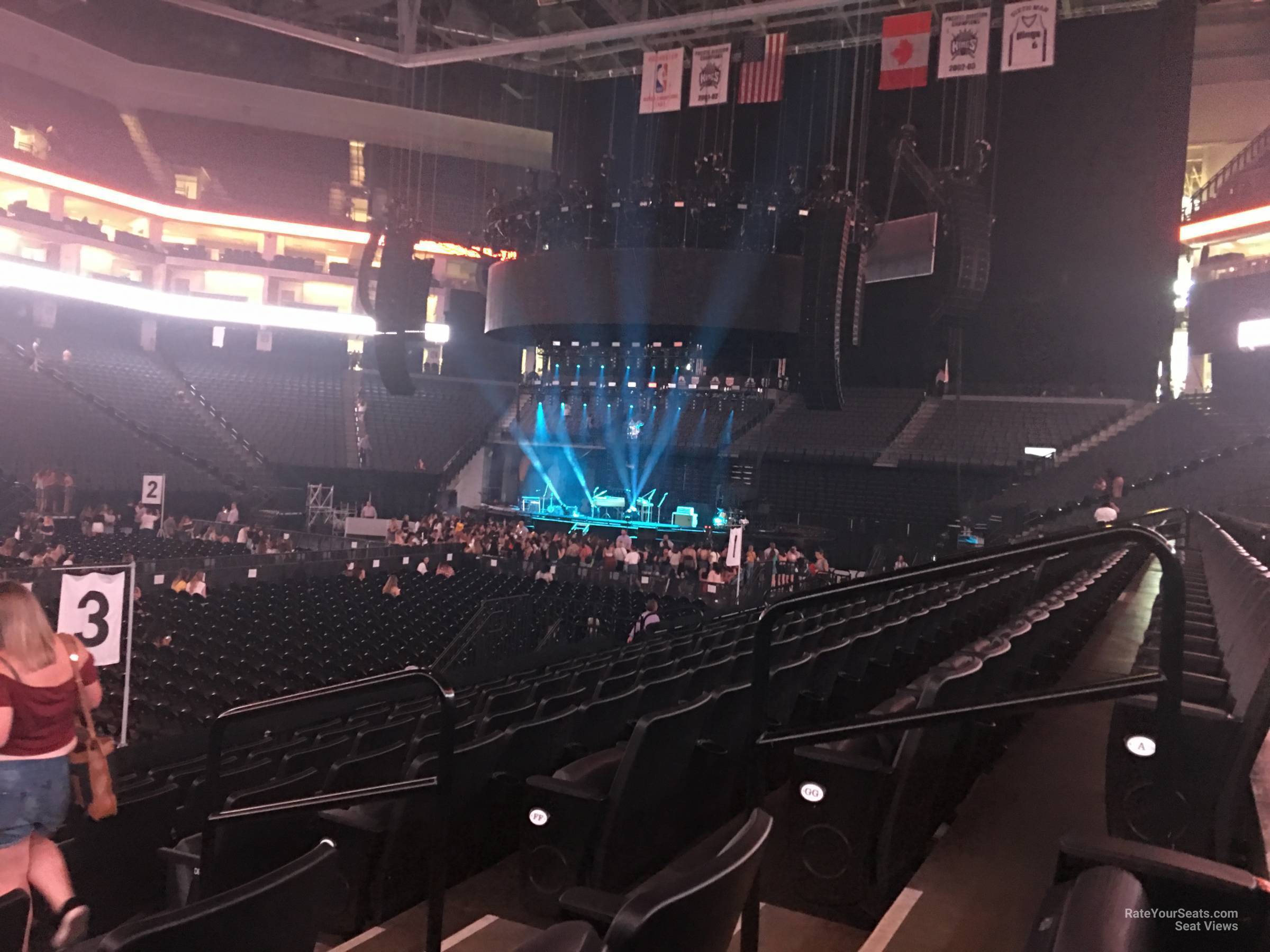 section 109, row a seat view  for concert - golden 1 center