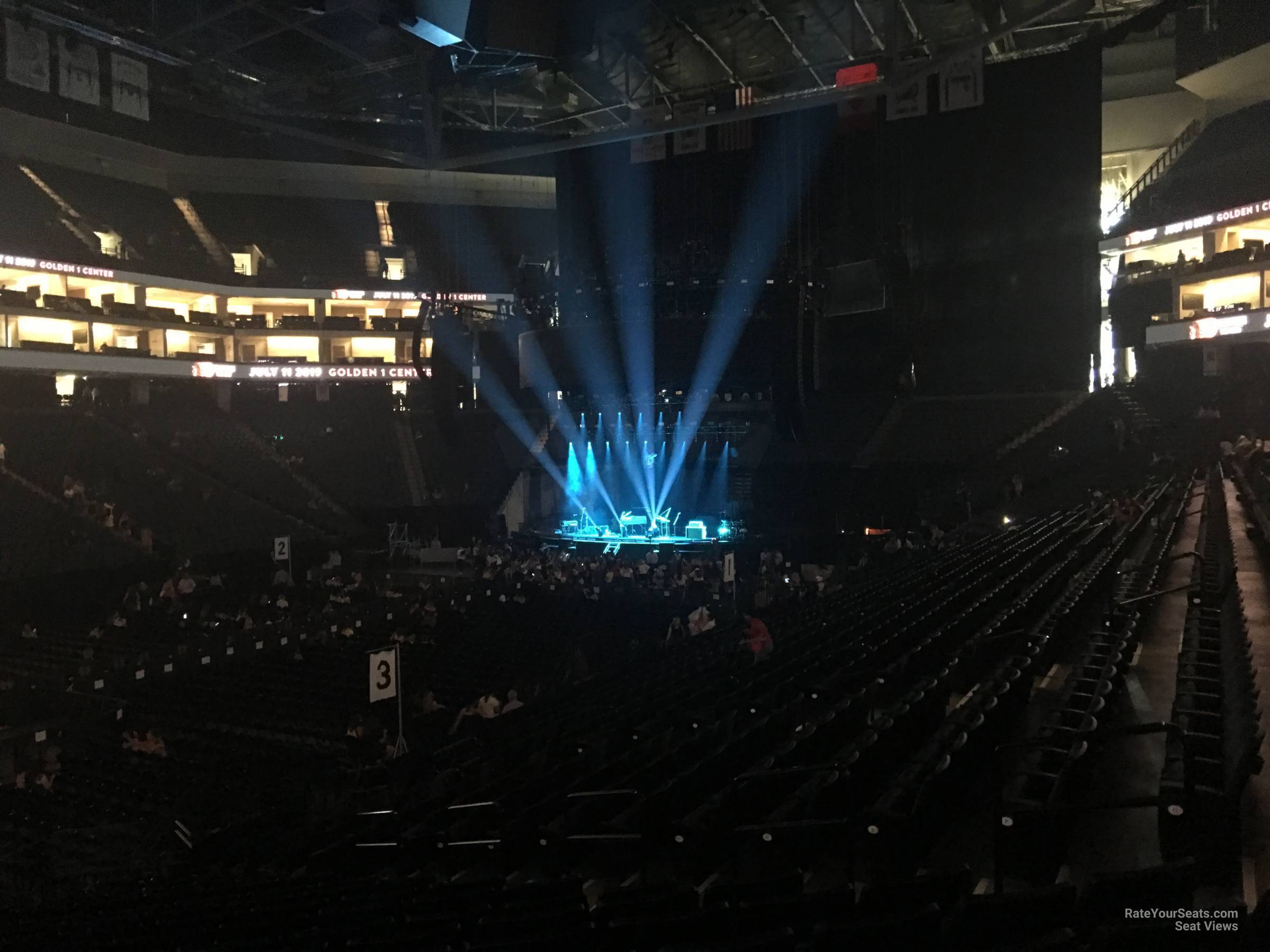 section 110, row m seat view  for concert - golden 1 center
