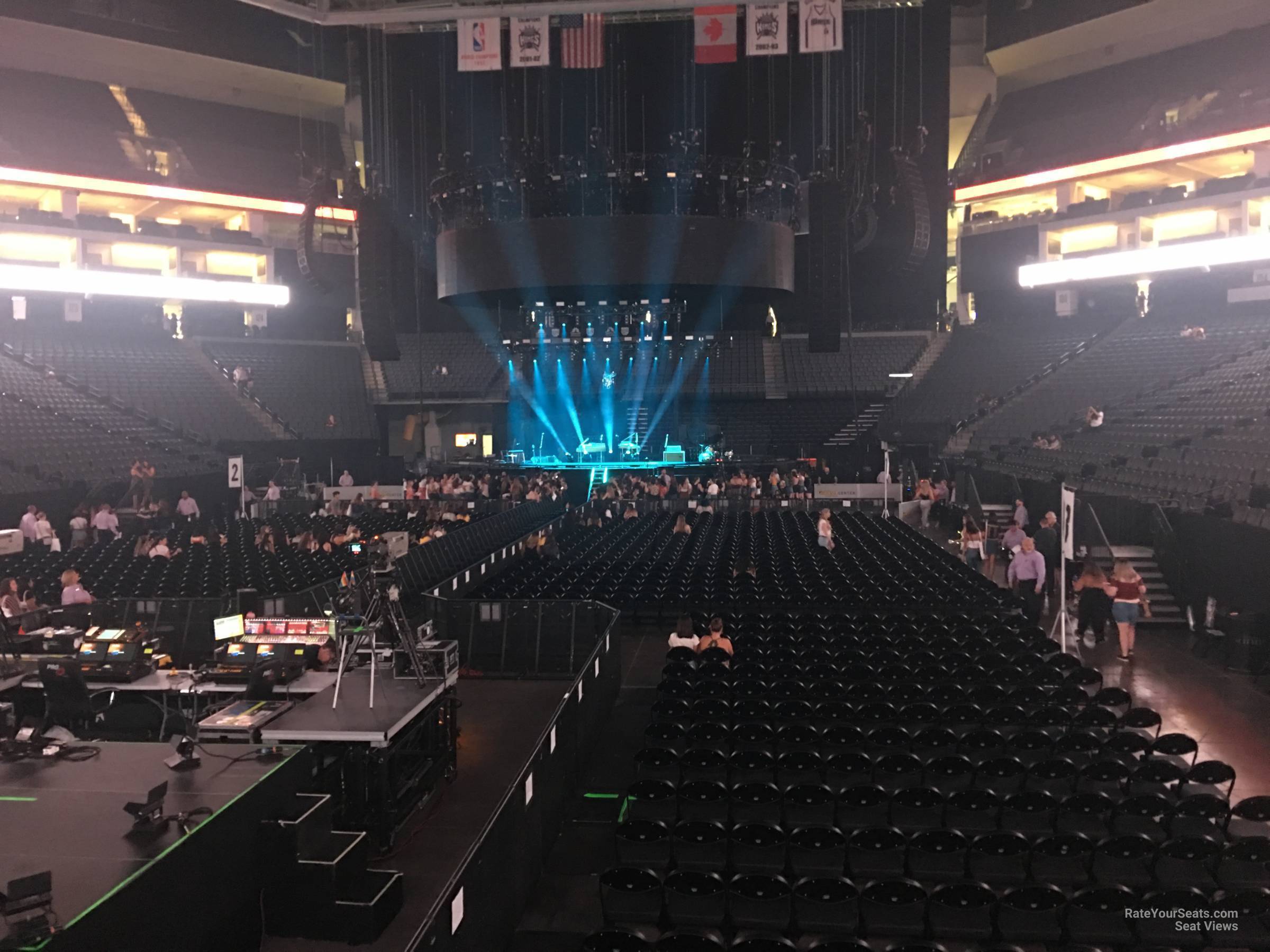 head-on concert view at Golden 1 Center
