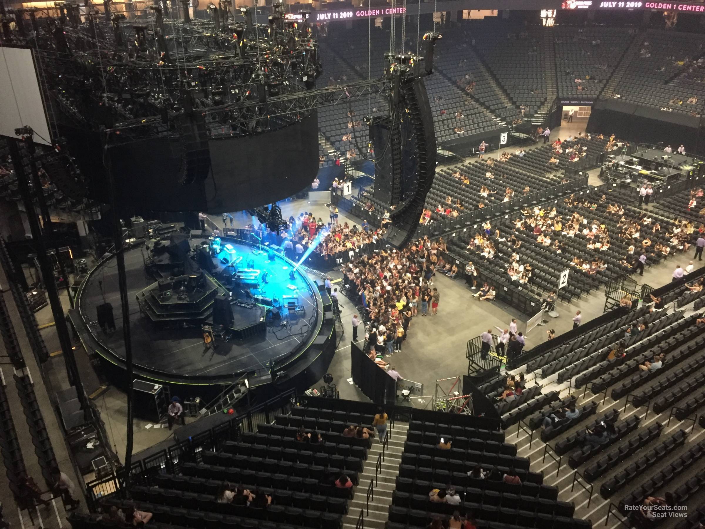 section 221, row c seat view  for concert - golden 1 center