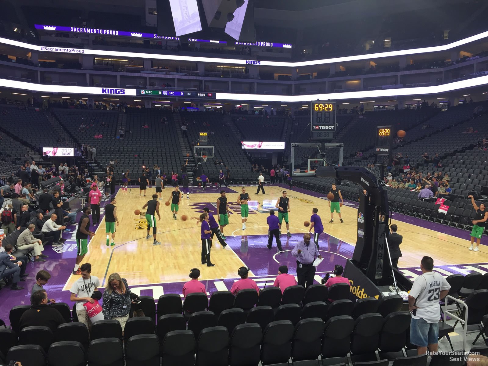 section 101, row dd seat view  for basketball - golden 1 center