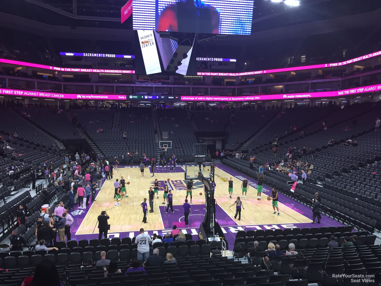 section 101, row h seat view  for basketball - golden 1 center