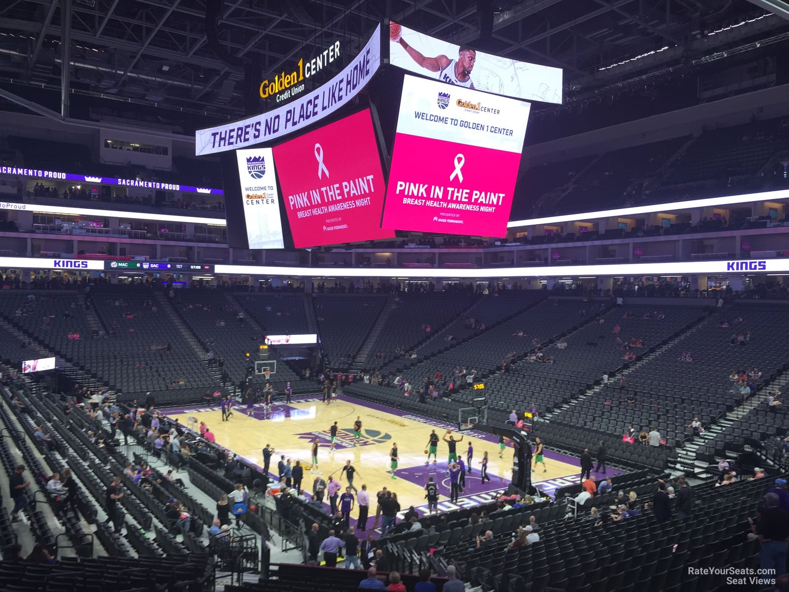 section 102, row t seat view  for basketball - golden 1 center