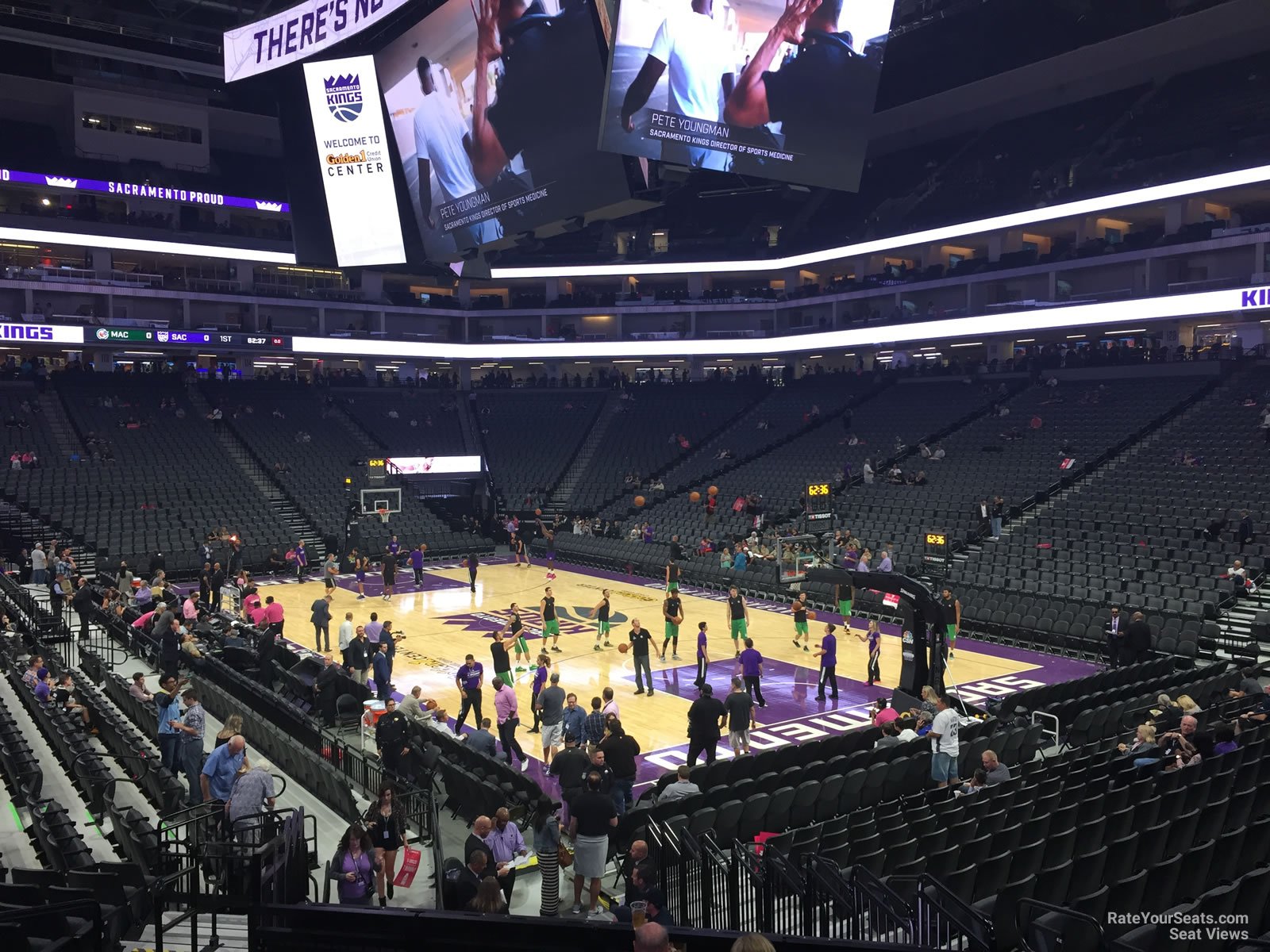 section 103, row h seat view  for basketball - golden 1 center