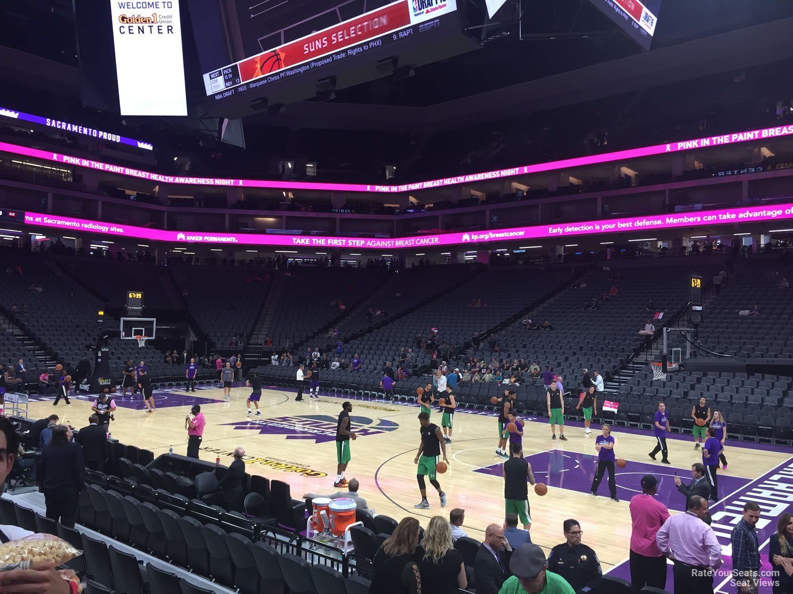 section 104, row dd seat view  for basketball - golden 1 center