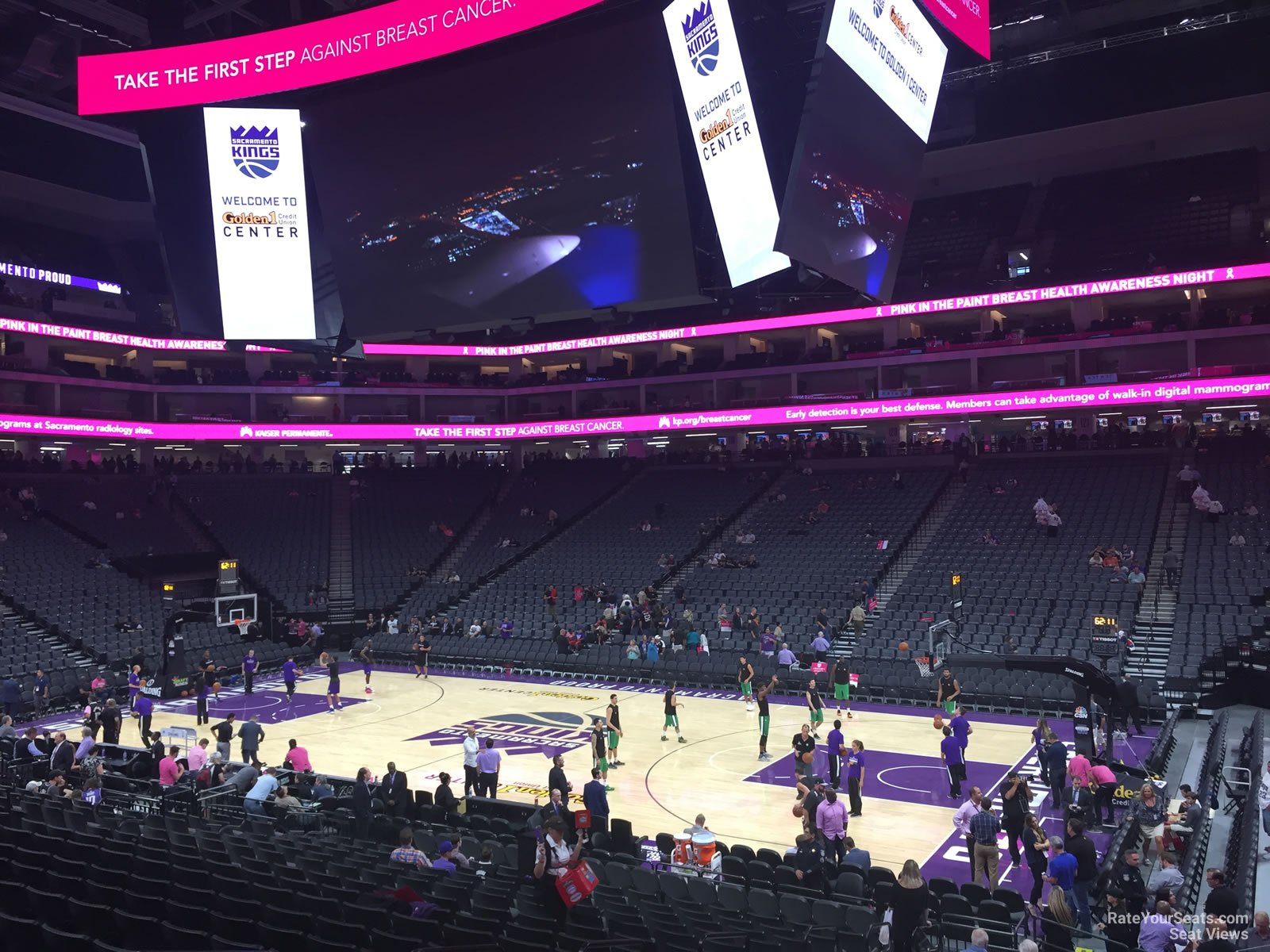 section 105, row h seat view  for basketball - golden 1 center