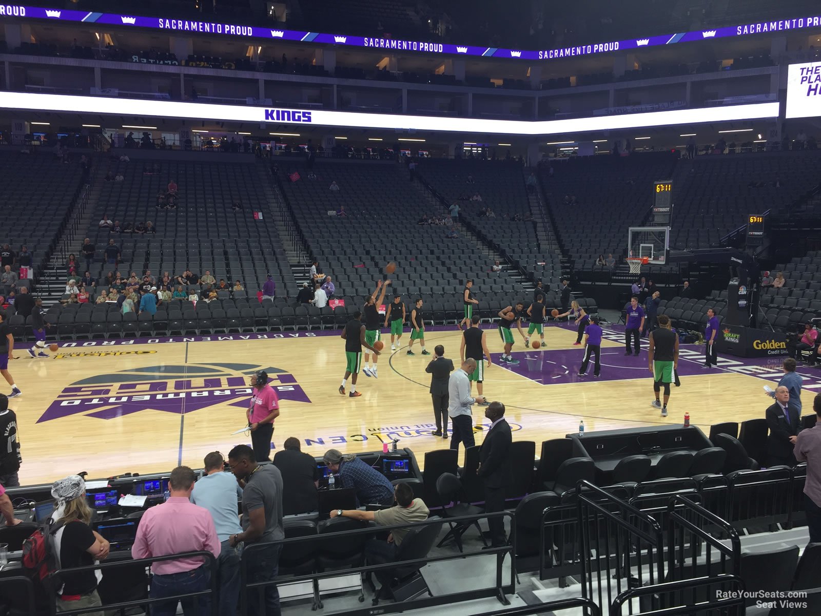 section 107, row dd seat view  for basketball - golden 1 center
