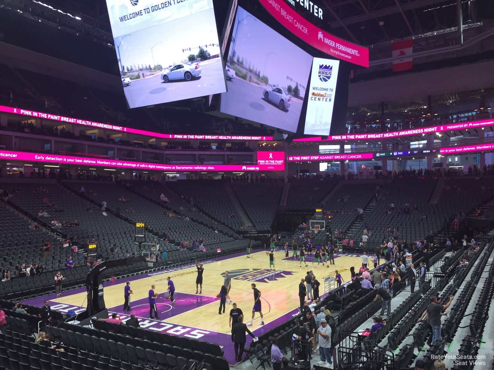 section 111, row h seat view  for basketball - golden 1 center