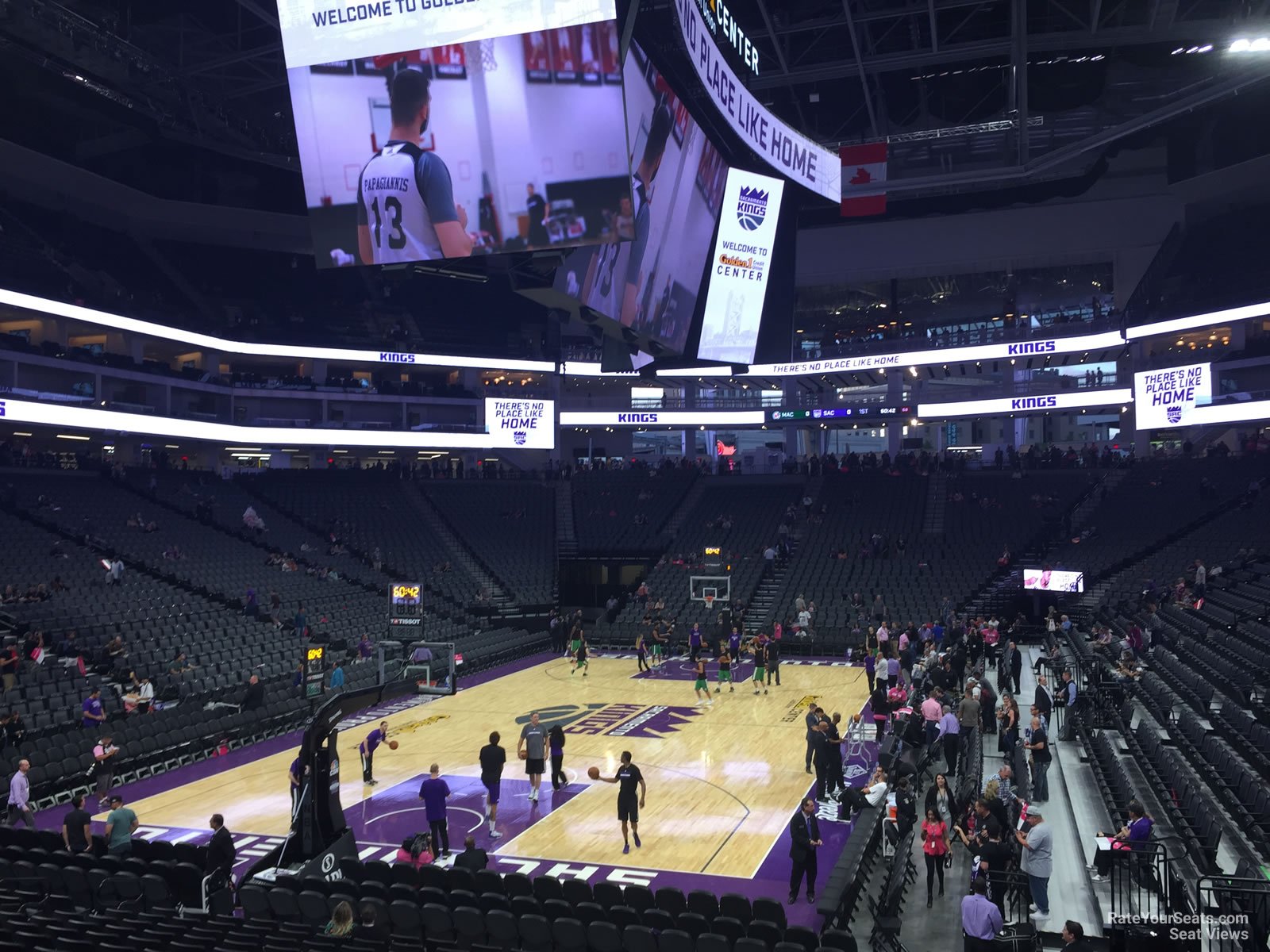 section 112, row h seat view  for basketball - golden 1 center