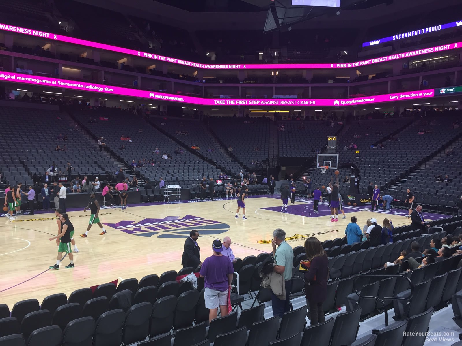 section 121, row dd seat view  for basketball - golden 1 center