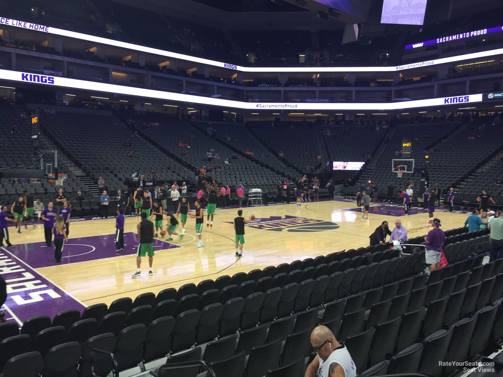 section 122, row dd seat view  for basketball - golden 1 center