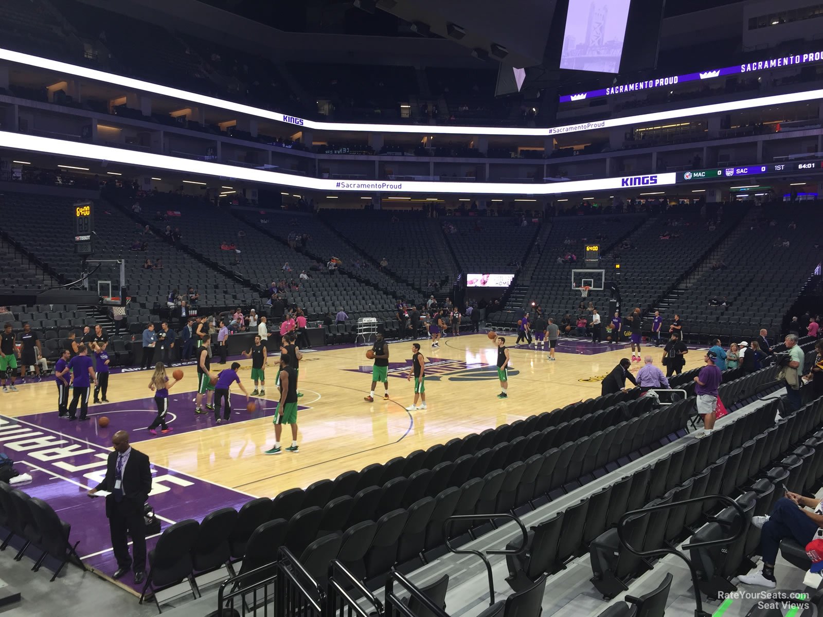 section 123, row dd seat view  for basketball - golden 1 center