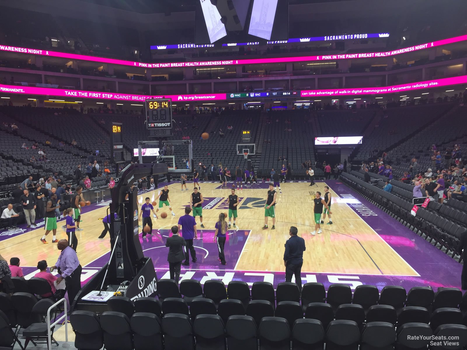 section 126, row dd seat view  for basketball - golden 1 center
