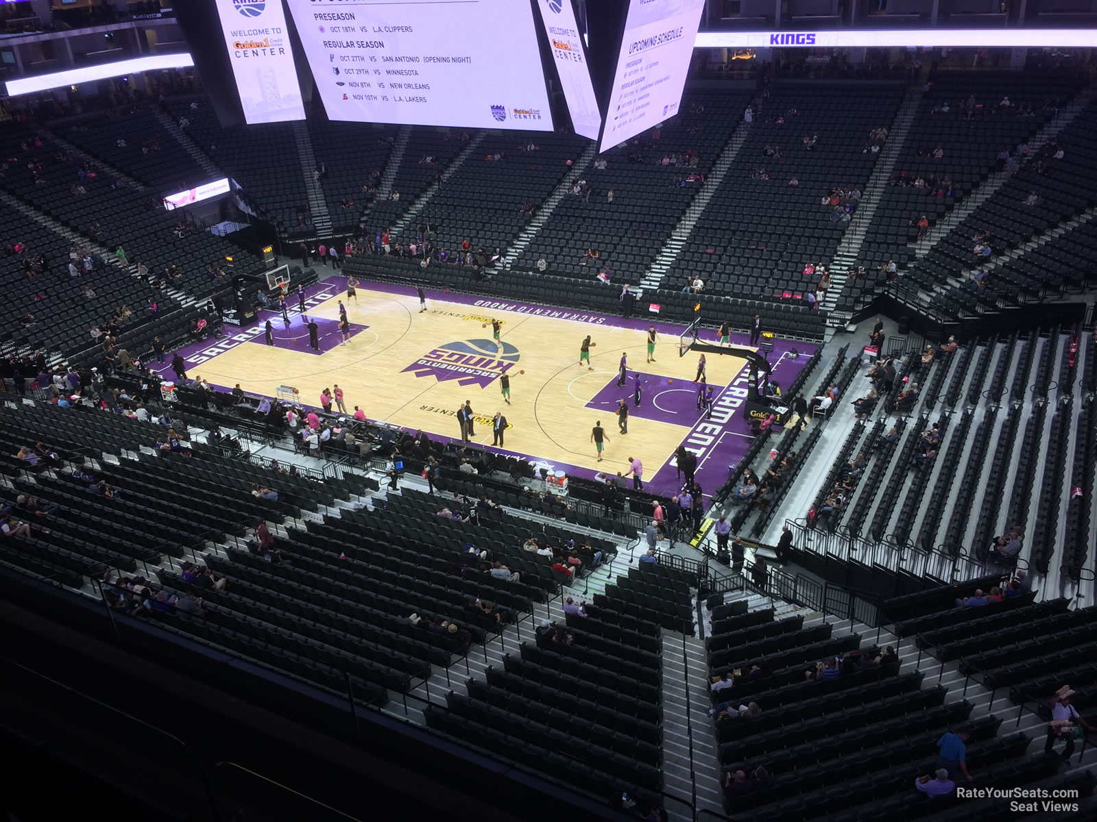 section 202, row a seat view  for basketball - golden 1 center