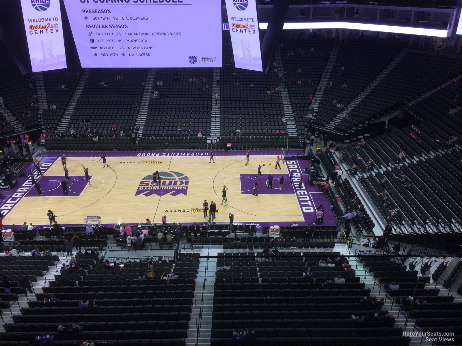 section 204, row a seat view  for basketball - golden 1 center