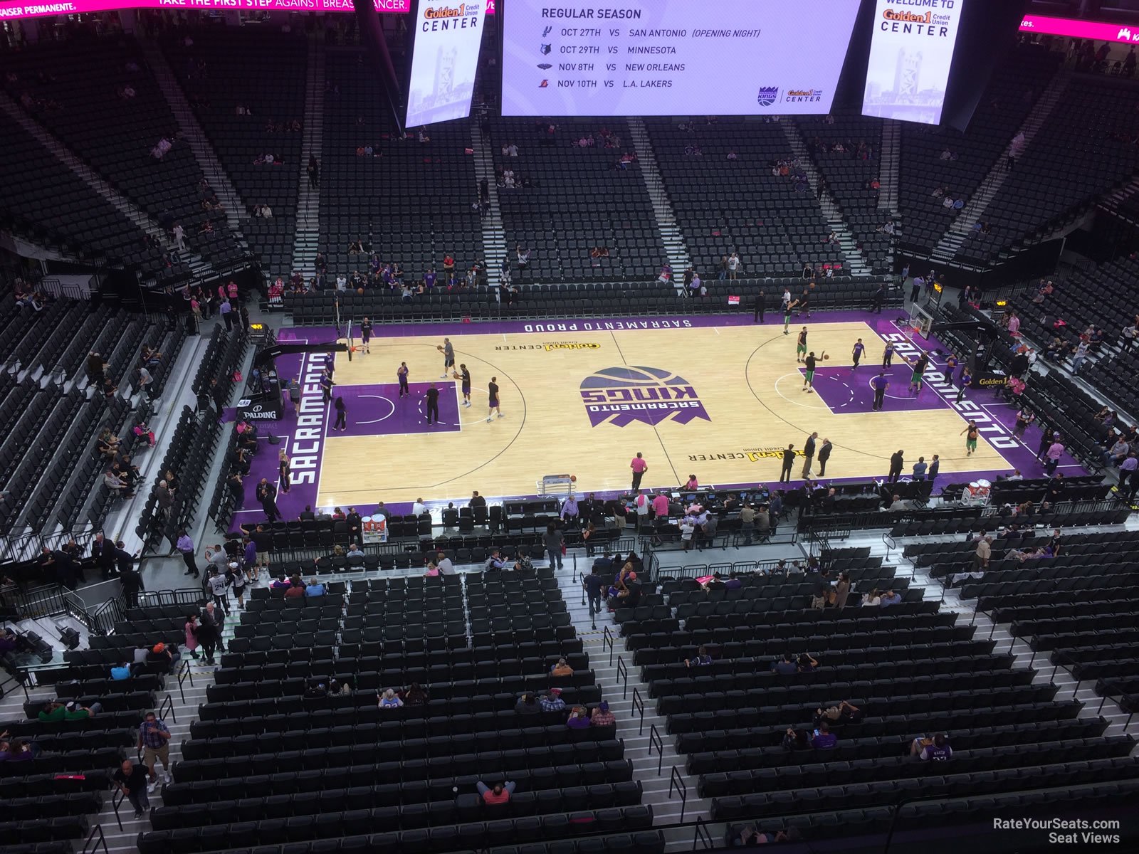 section 205, row a seat view  for basketball - golden 1 center