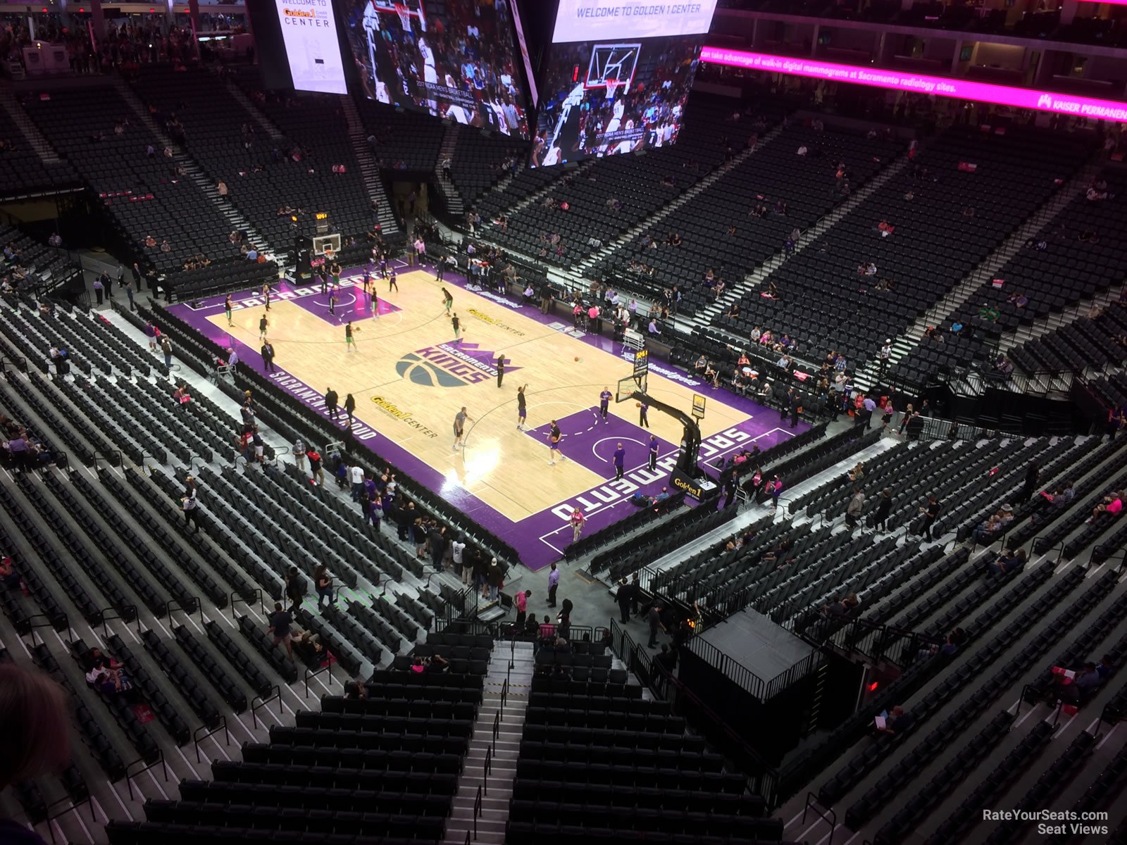 section 214, row a seat view  for basketball - golden 1 center
