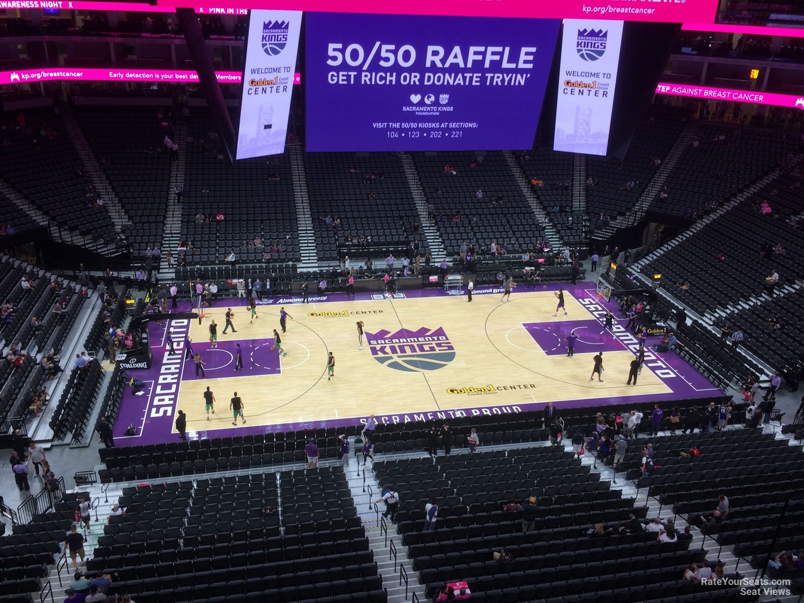 section 218, row a seat view  for basketball - golden 1 center