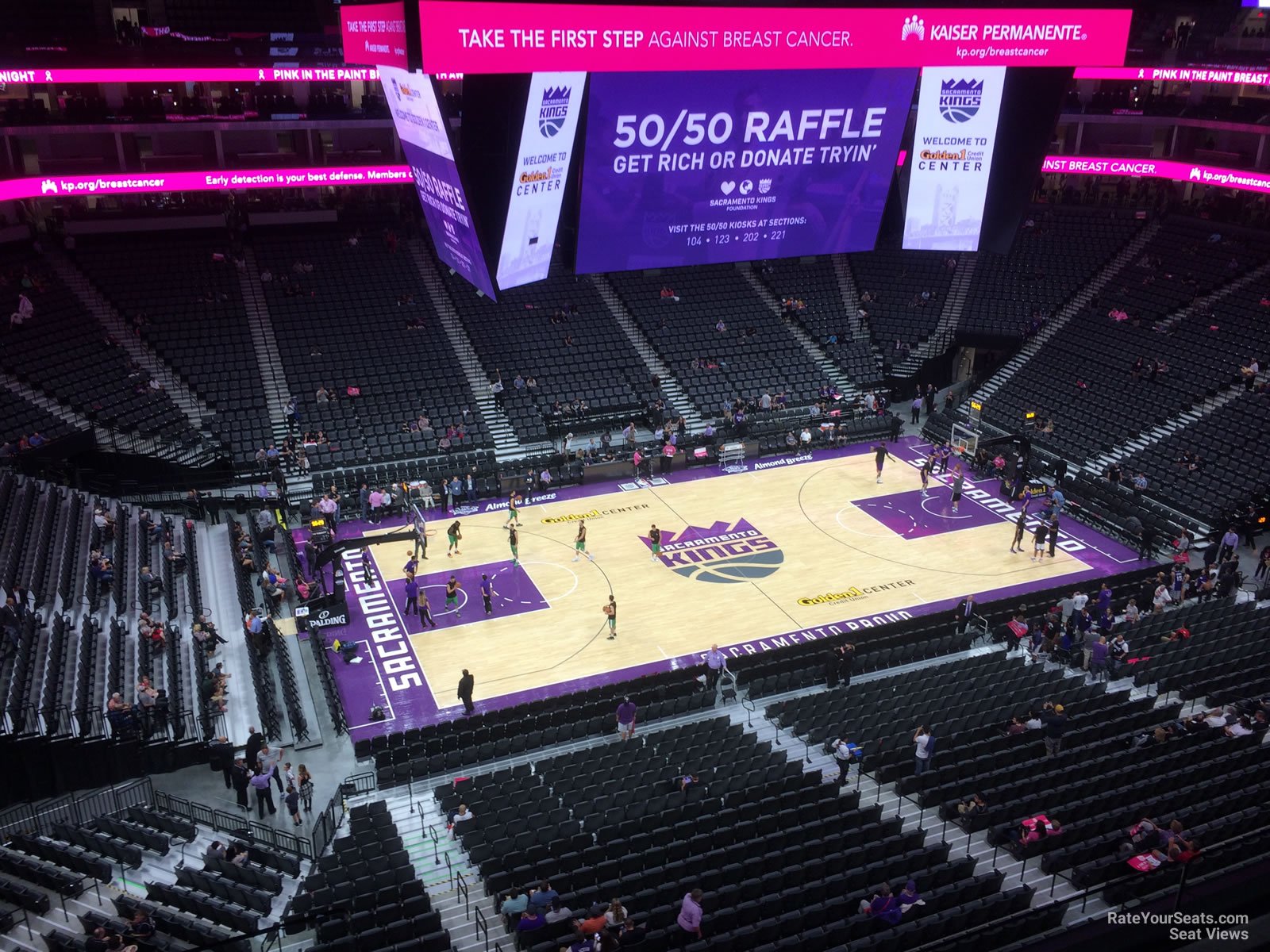 section 219, row a seat view  for basketball - golden 1 center
