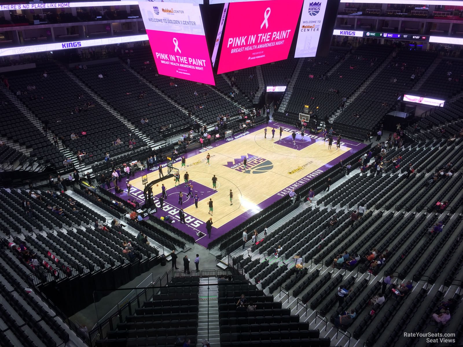 section 221, row a seat view  for basketball - golden 1 center