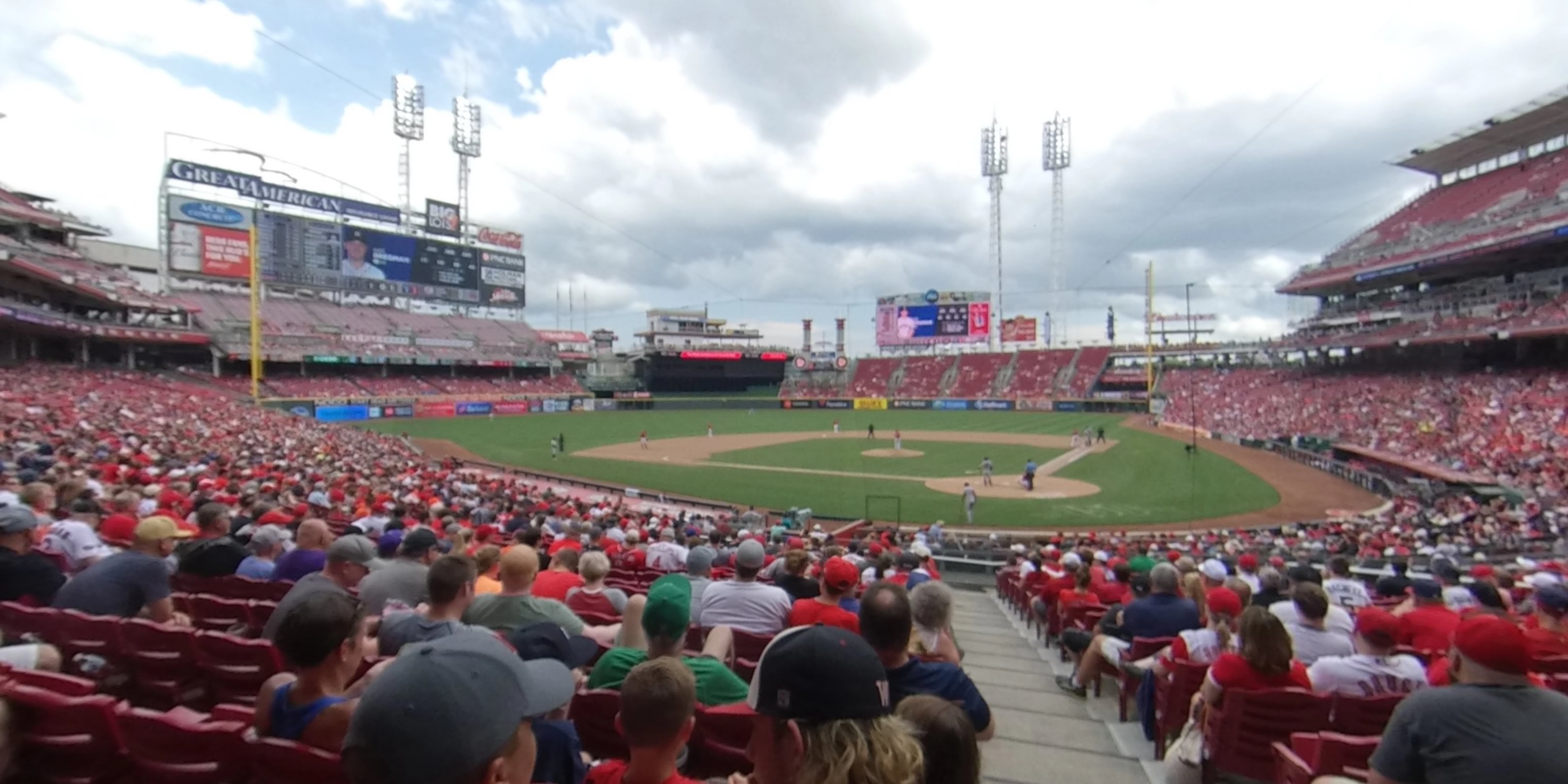 section 120 panoramic seat view  for baseball - great american ball park