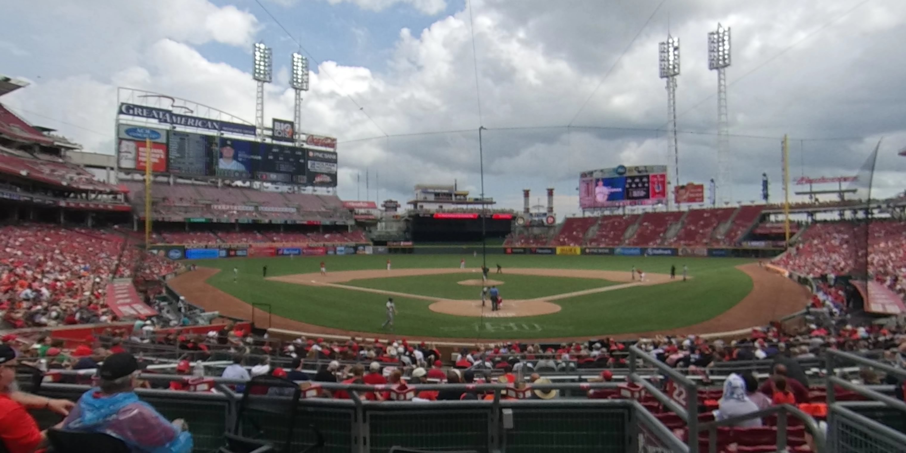section 122 panoramic seat view  for baseball - great american ball park