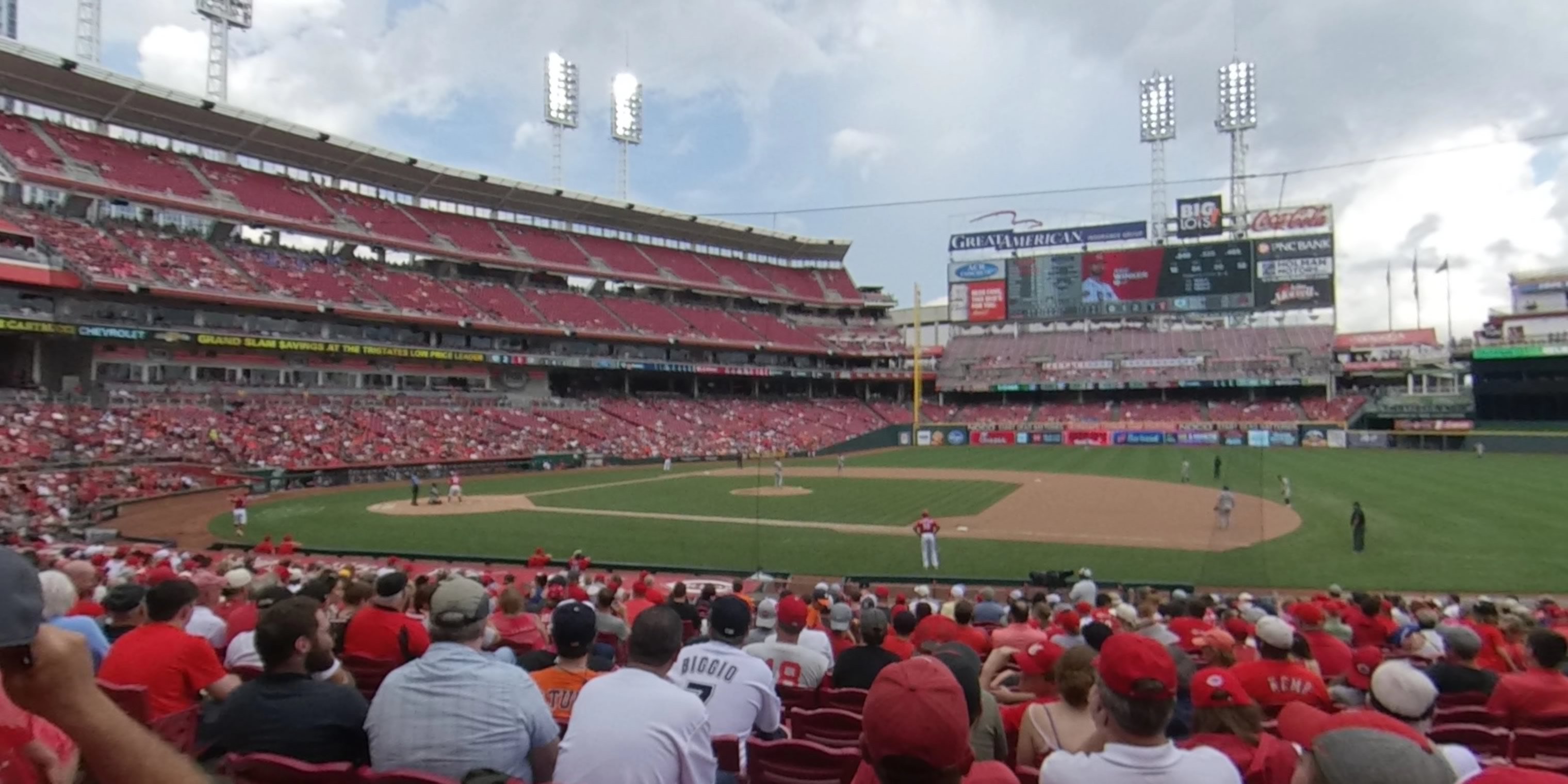 section 130 panoramic seat view  for baseball - great american ball park