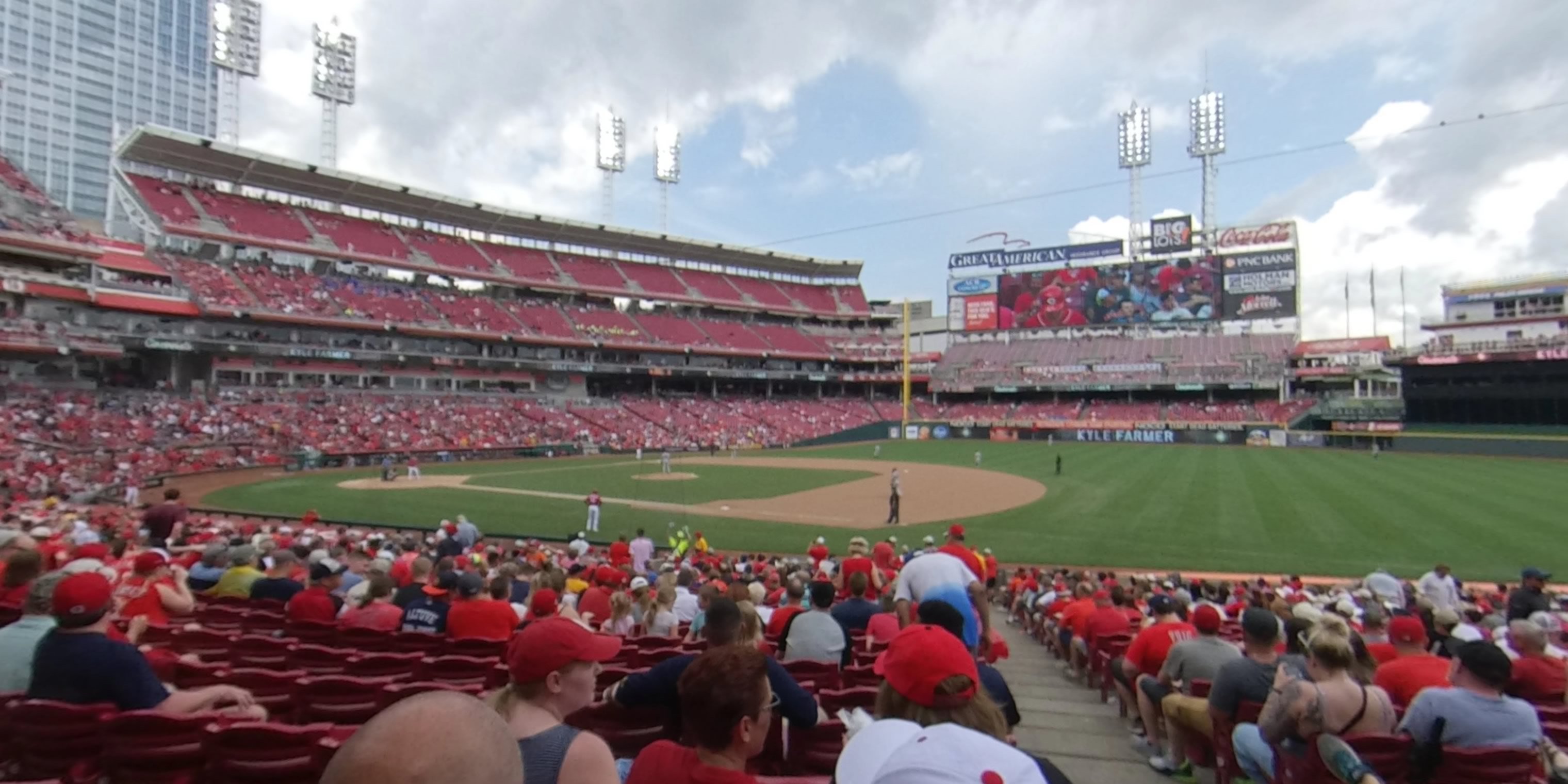 section 132 panoramic seat view  for baseball - great american ball park