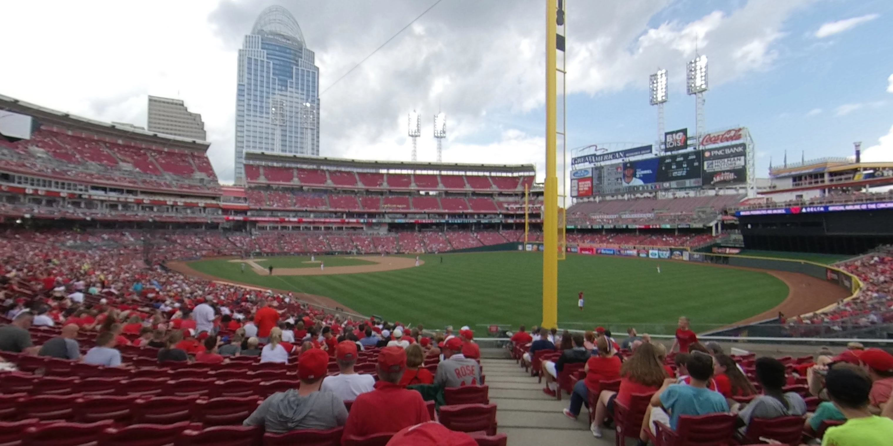 section 138 panoramic seat view  for baseball - great american ball park