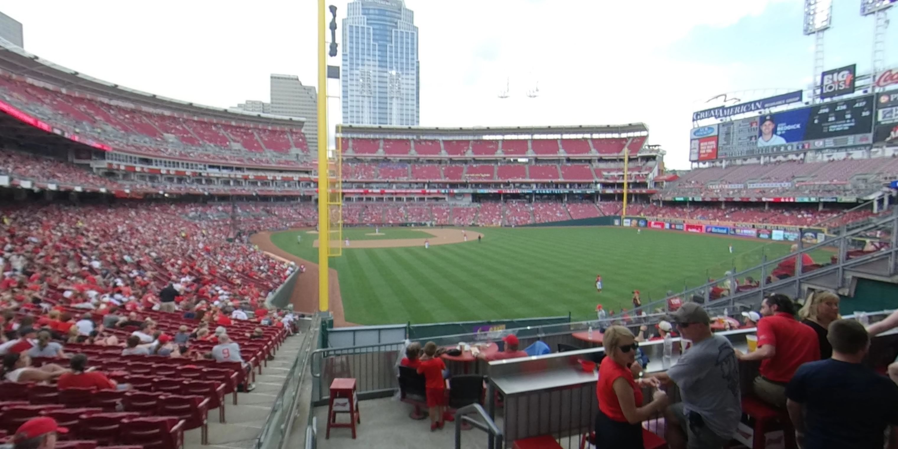 section 140 panoramic seat view  for baseball - great american ball park