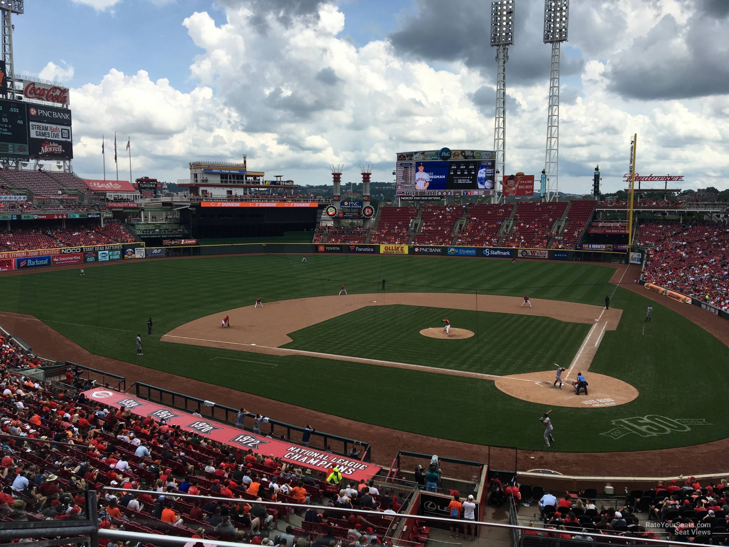 section 220, row c seat view  for baseball - great american ball park