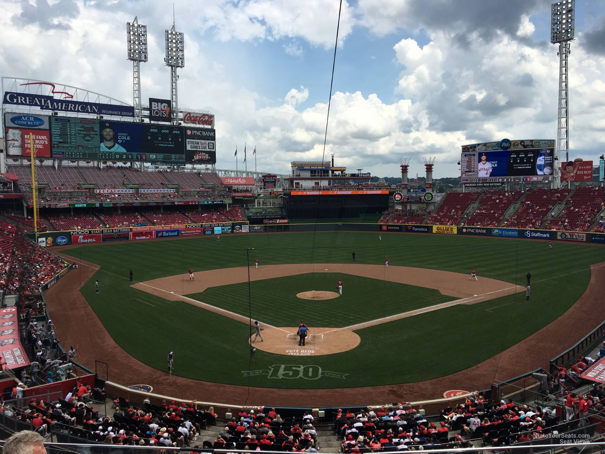 section 224, row c seat view  for baseball - great american ball park