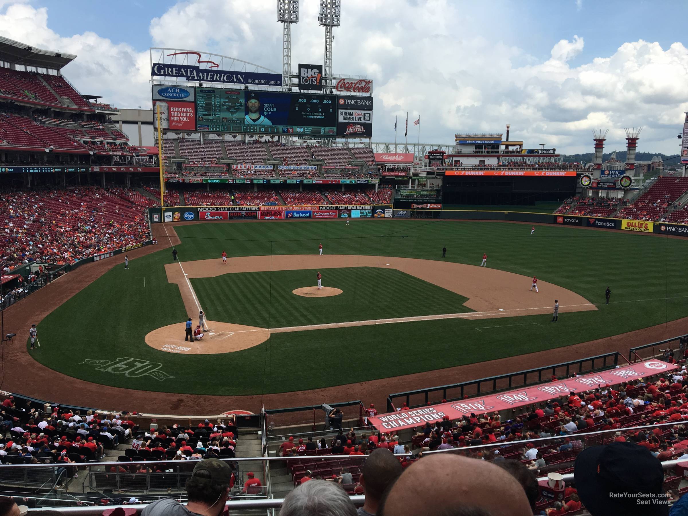 section 227, row c seat view  for baseball - great american ball park