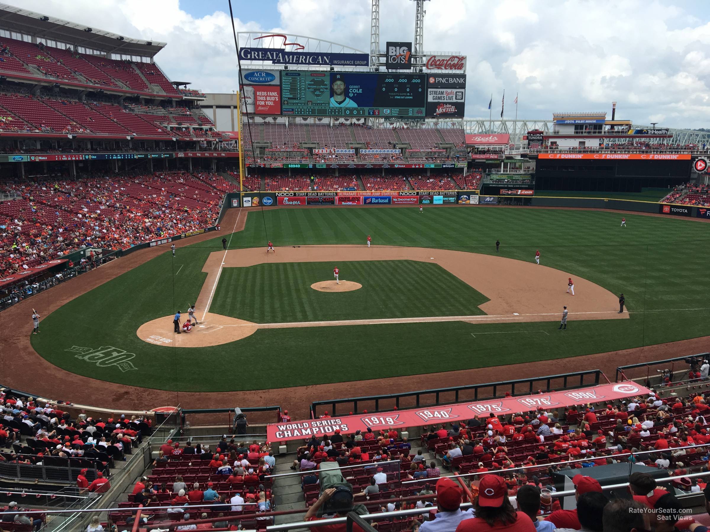 section 228, row c seat view  for baseball - great american ball park
