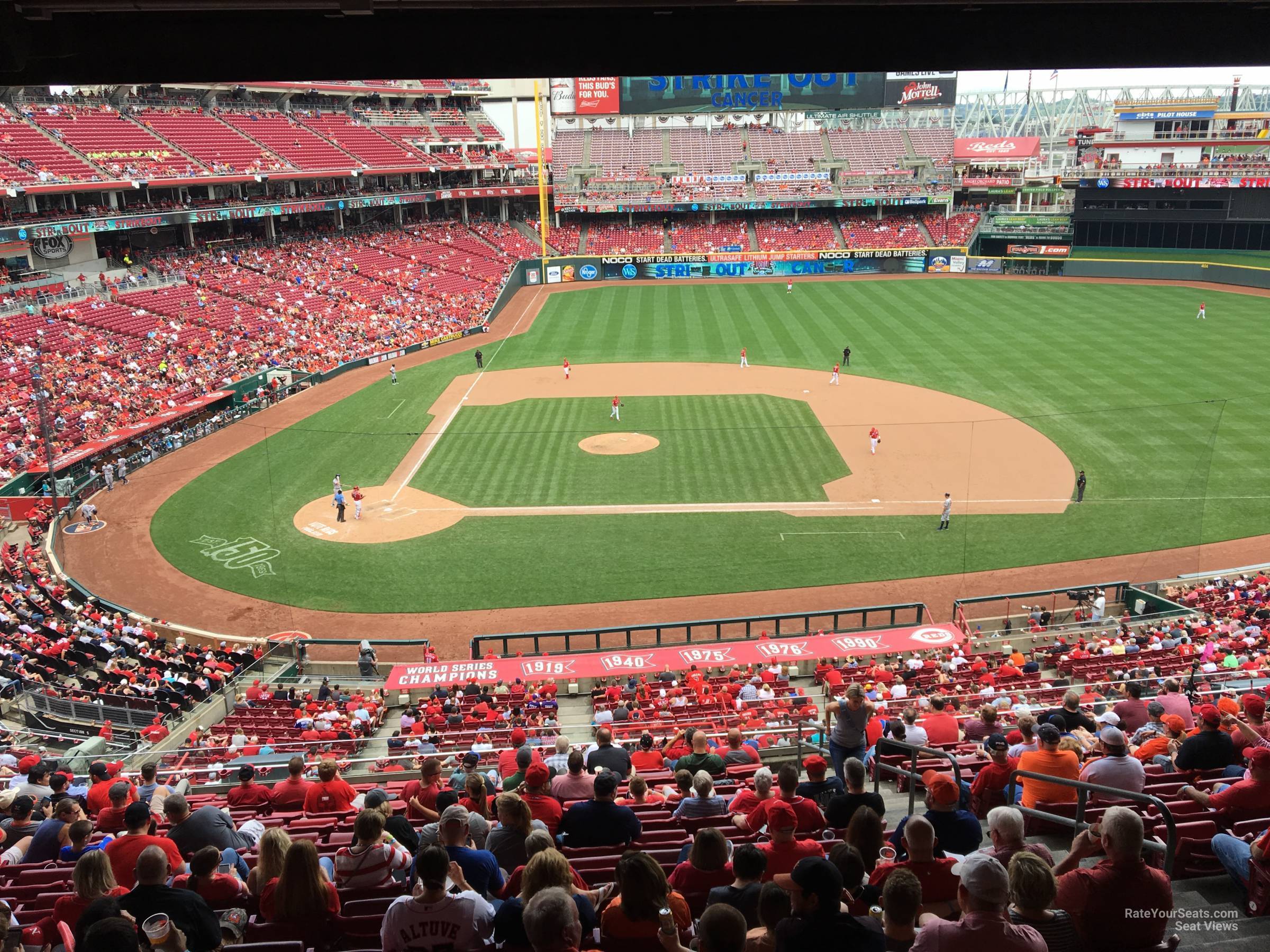 section 301, row n seat view  for baseball - great american ball park