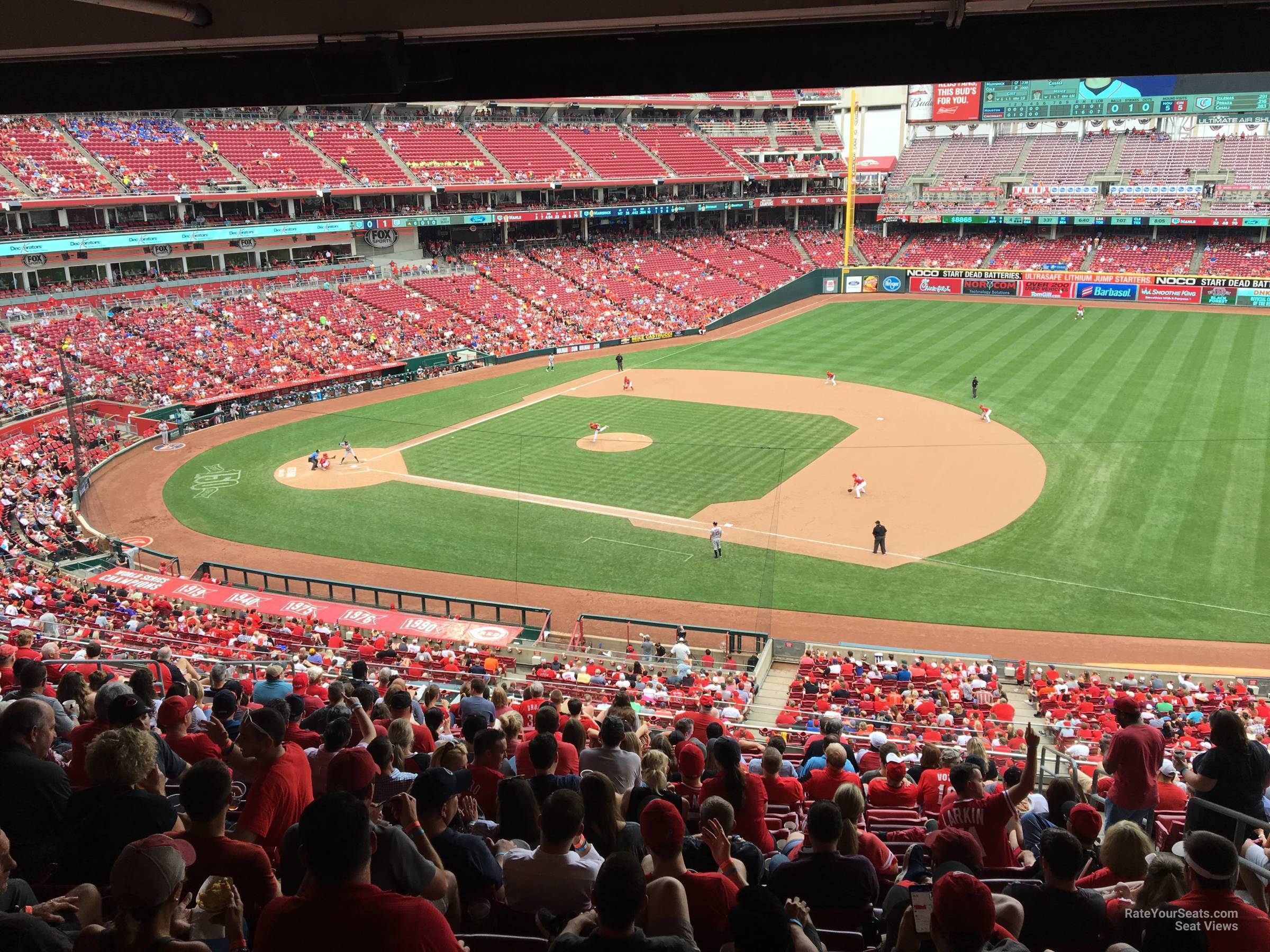 section 304, row o seat view for baseball - great american ball park
