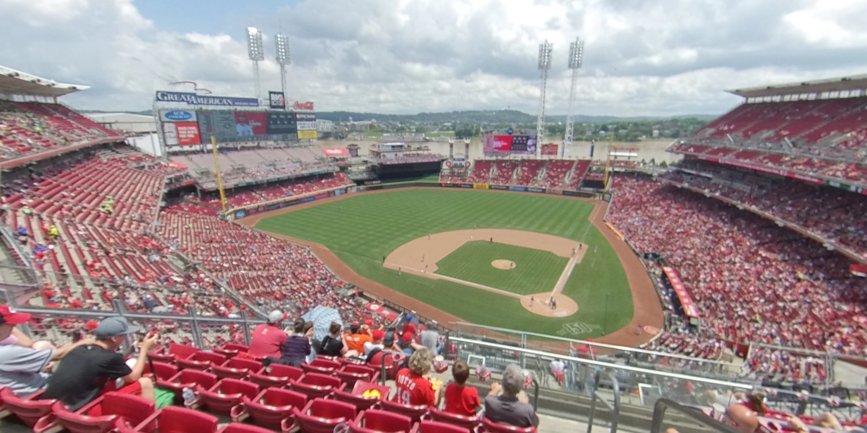 section 520 panoramic seat view  for baseball - great american ball park