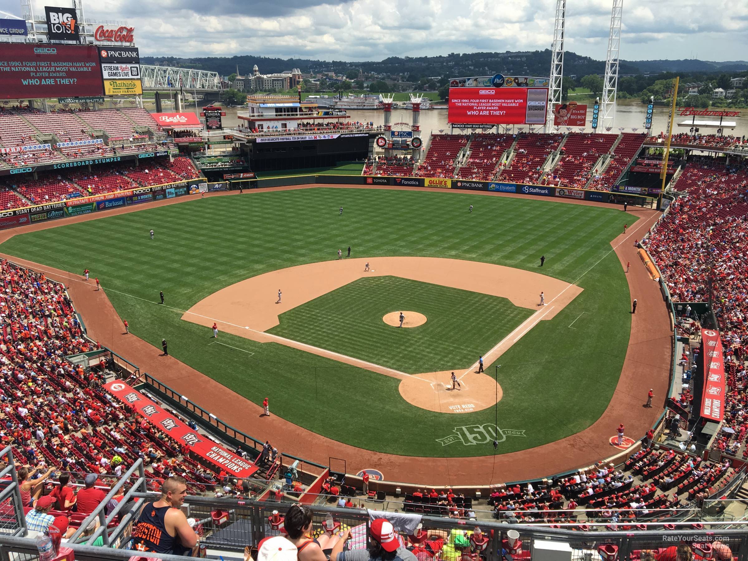 section 522, row c seat view  for baseball - great american ball park